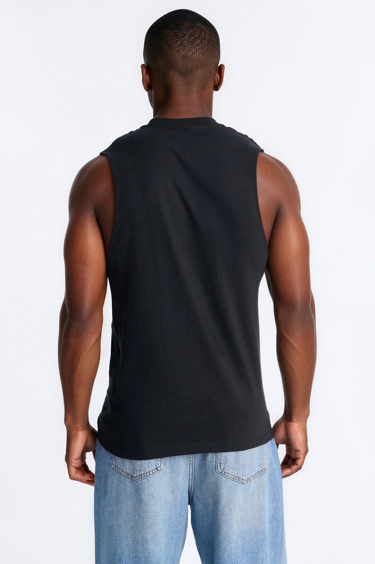 Born Lucky Muscle Tee - Black