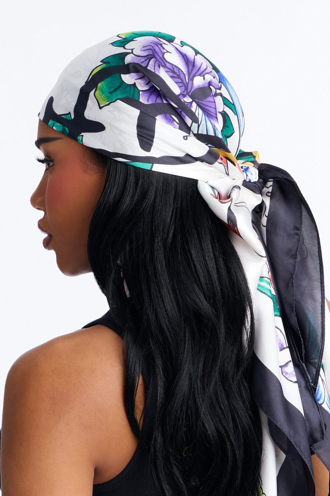 In Bloom Ed Hardy Head Scarf - Ivory/combo