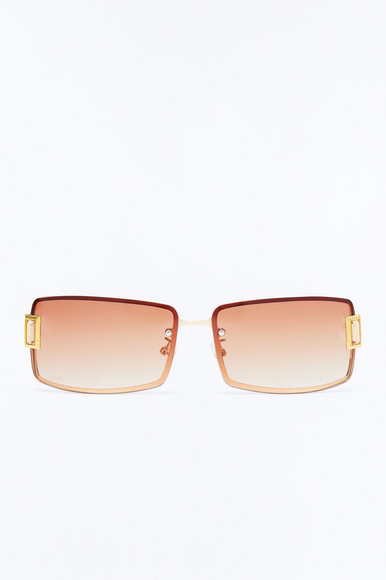 Gridlock Steel Square Sunglasses - Brown