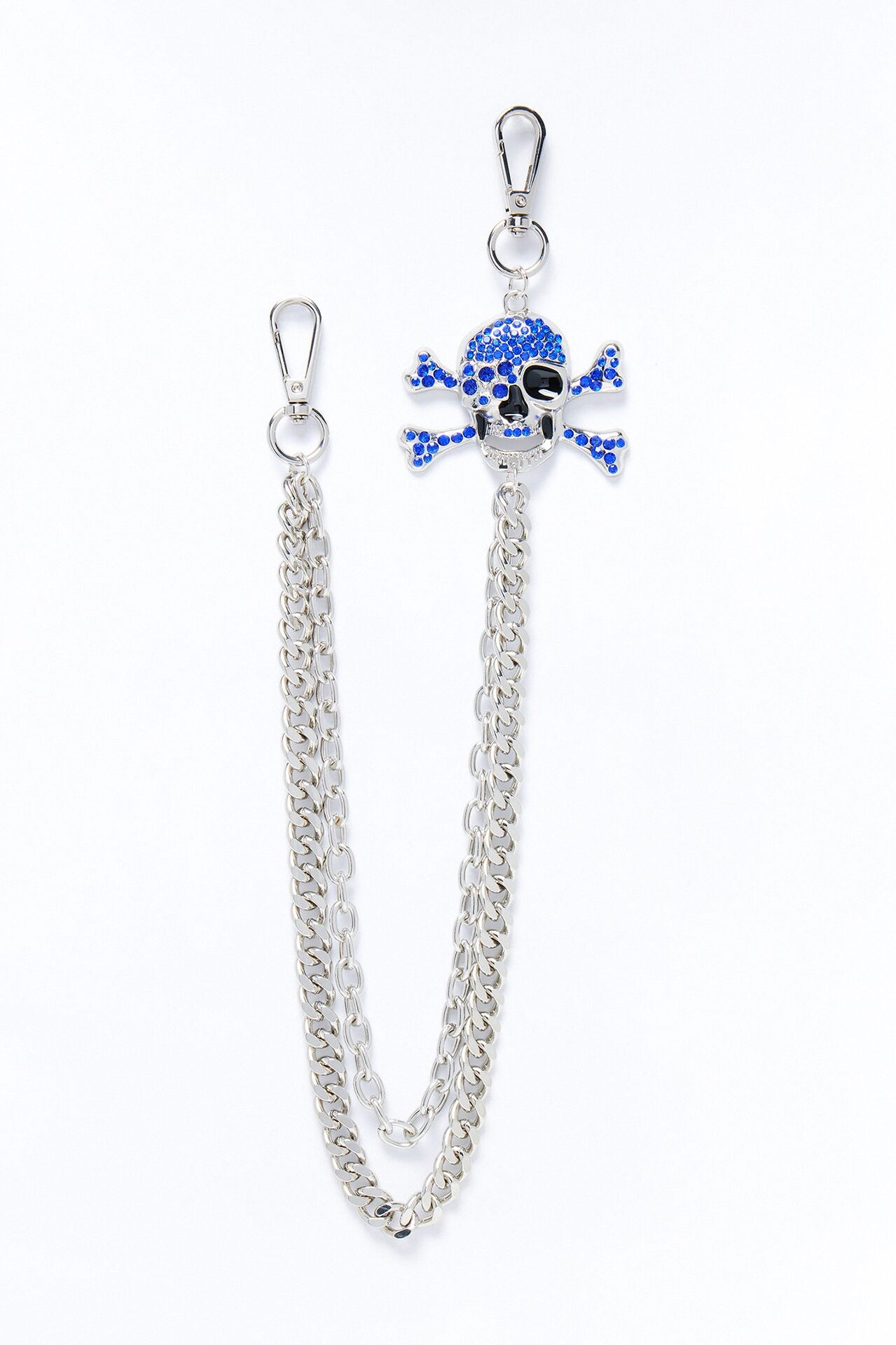 Danger In Sight Layered Pant Chain - Silver