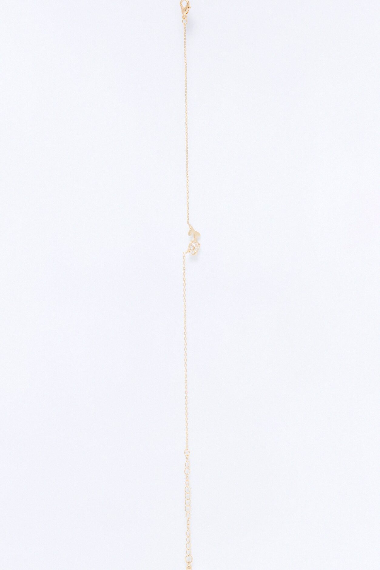 Be Unapologetically Floral Rhinestone Anklet - Gold