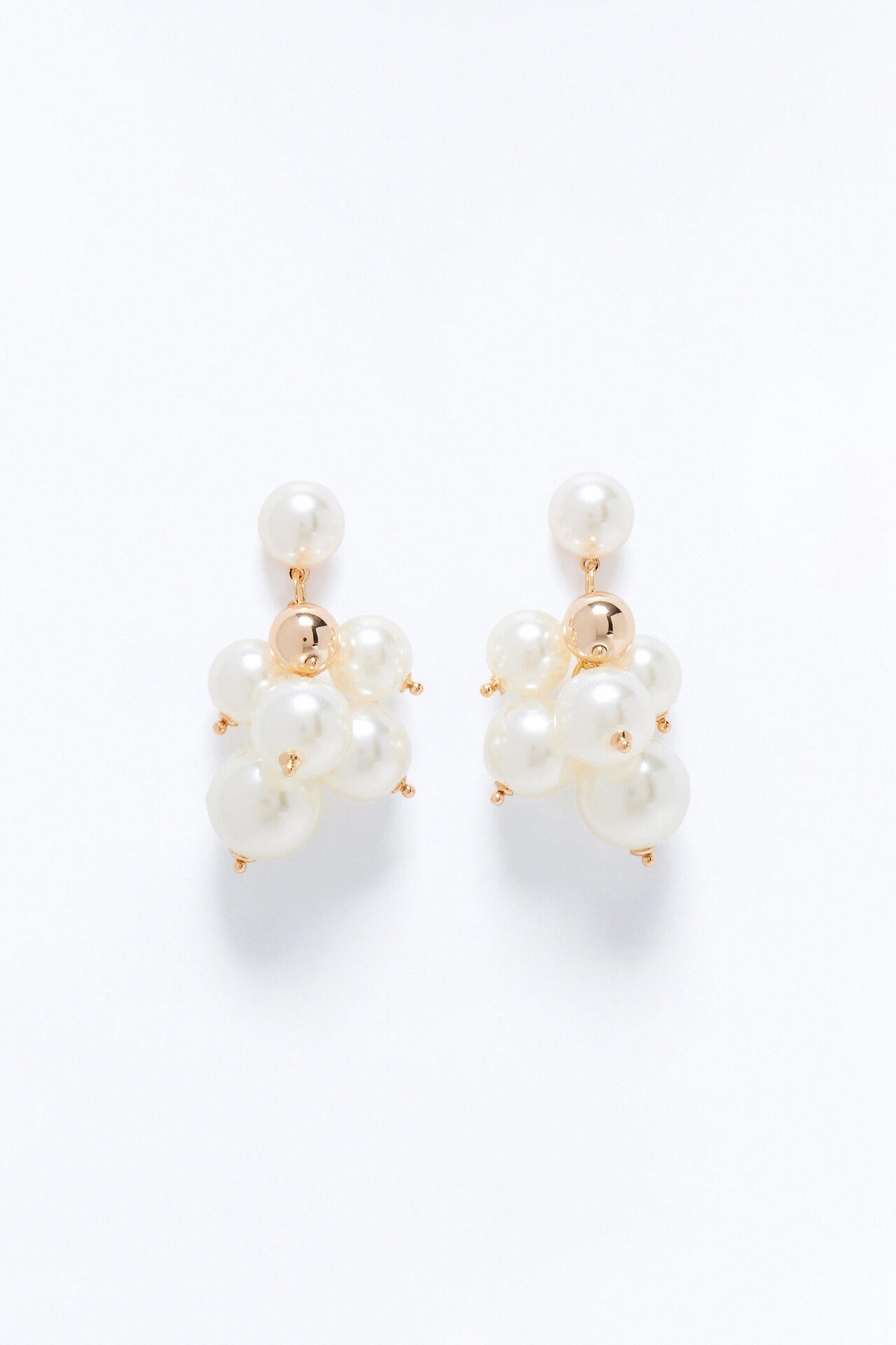 Pearl Bloom Earrings - White/Gold
