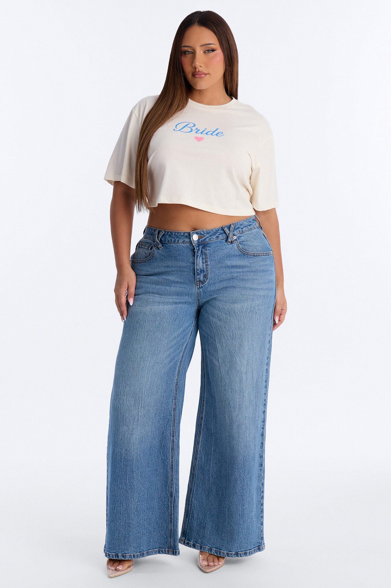 Bride Vibes Cropped Tee - Cream