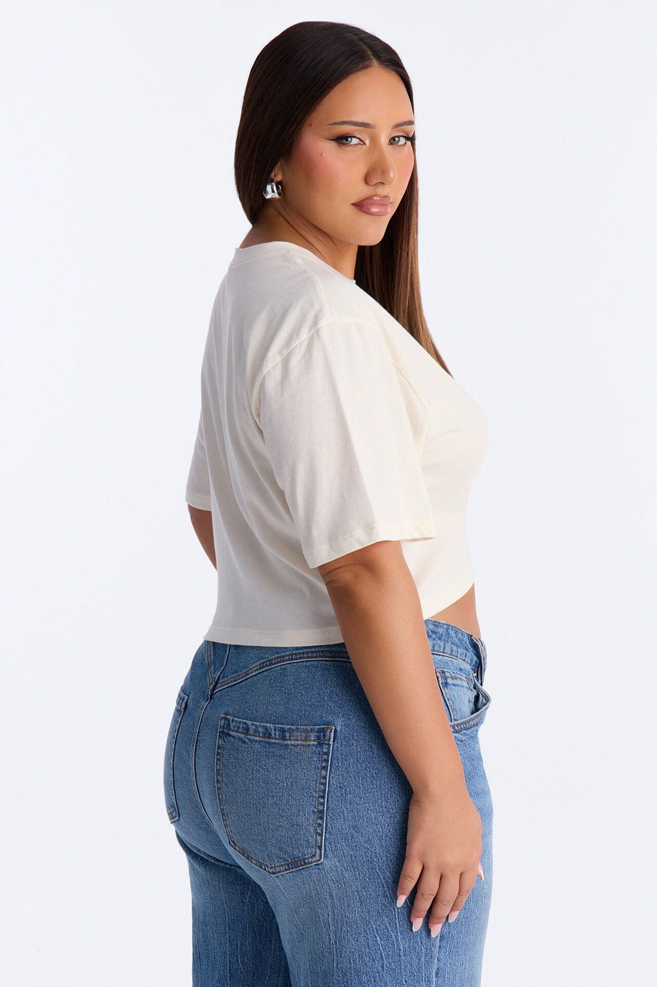 Bride Vibes Cropped Tee - Cream