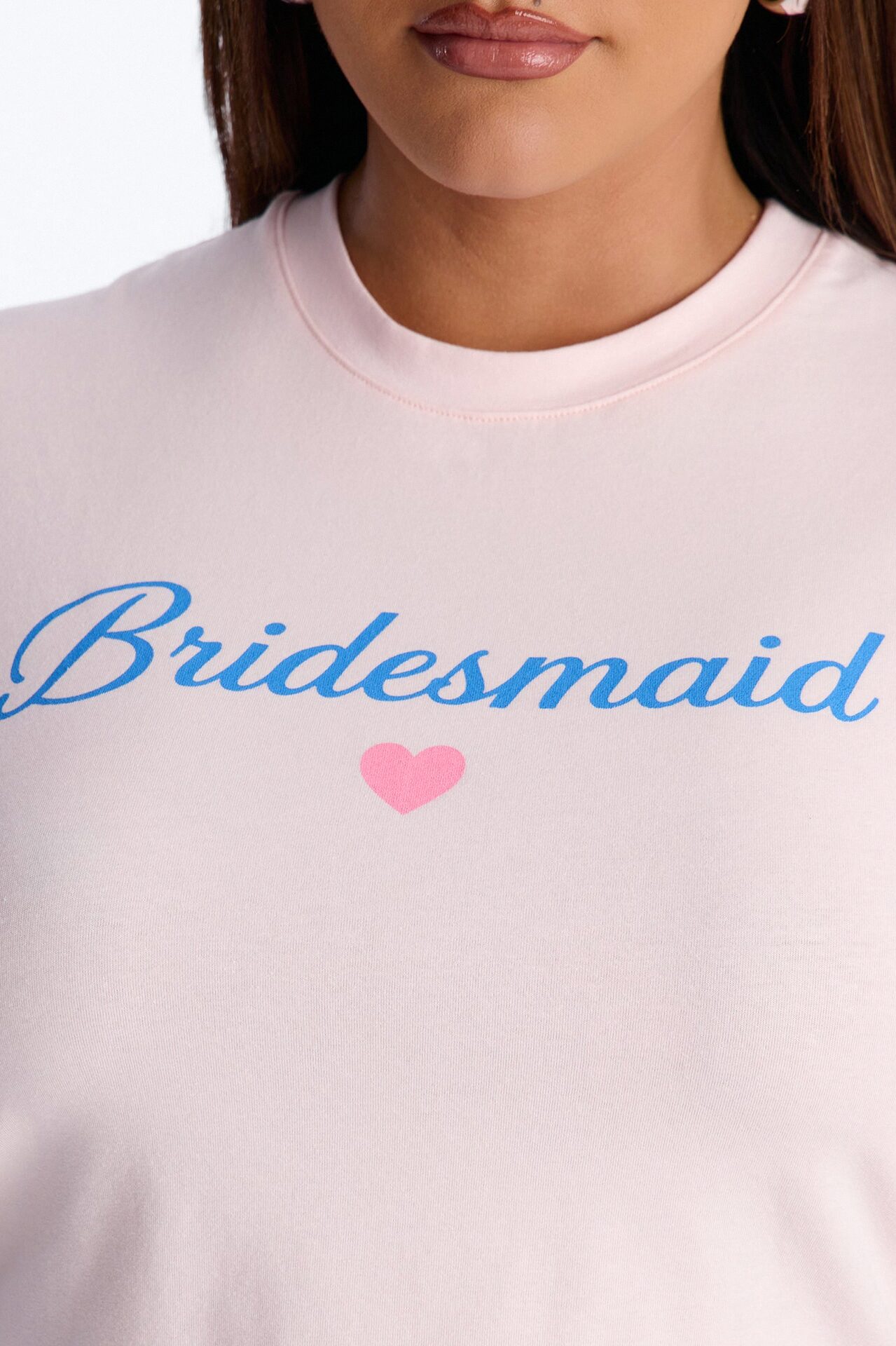Bridesmaid Vibes Copped Tee - Pink