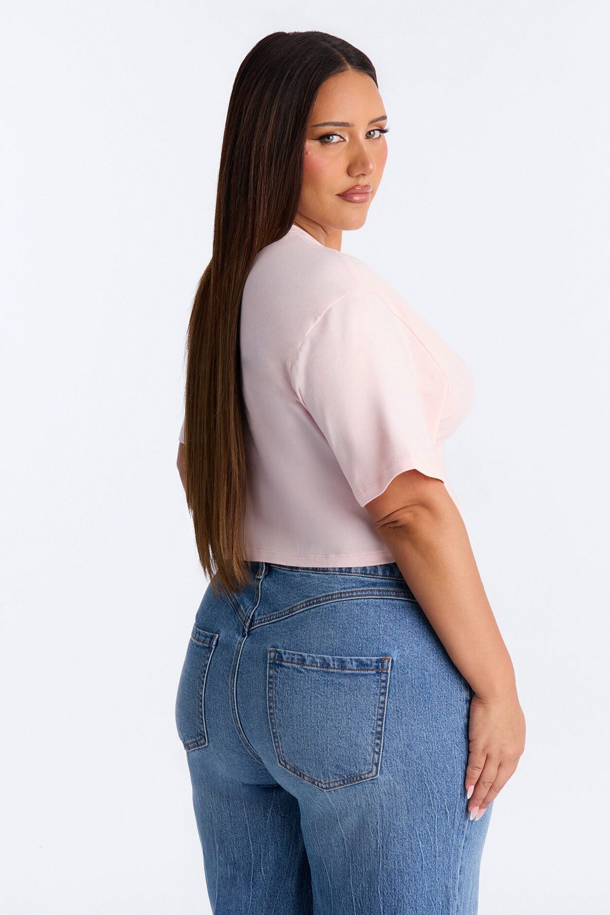 Bridesmaid Vibes Copped Tee - Pink