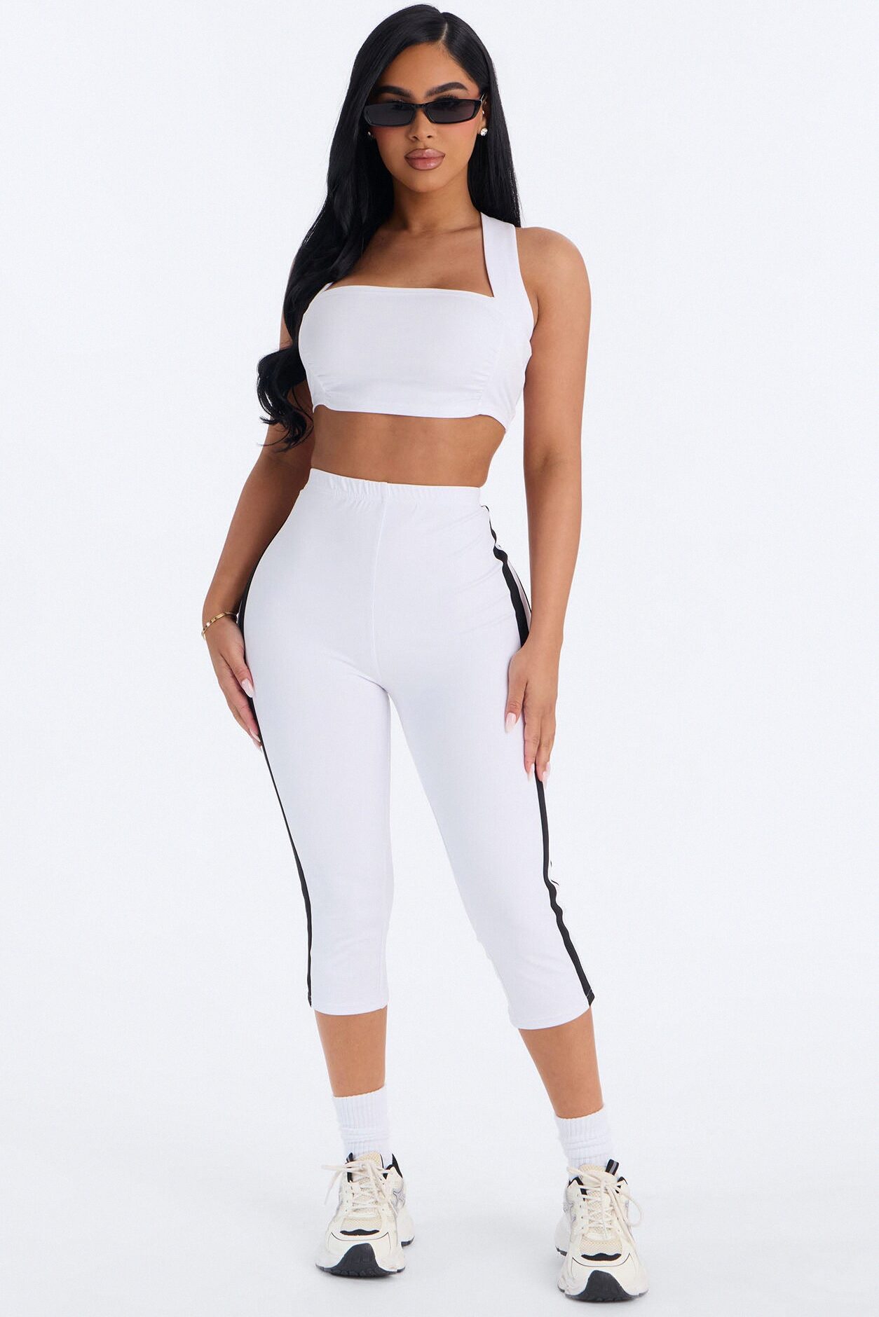 Athena Capri Set - White/Black