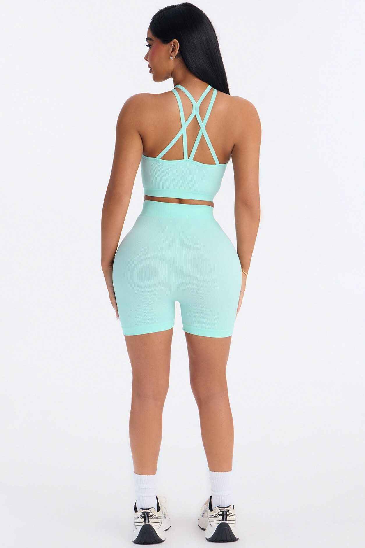 Core Power Seamless Biker Short Set - Blue