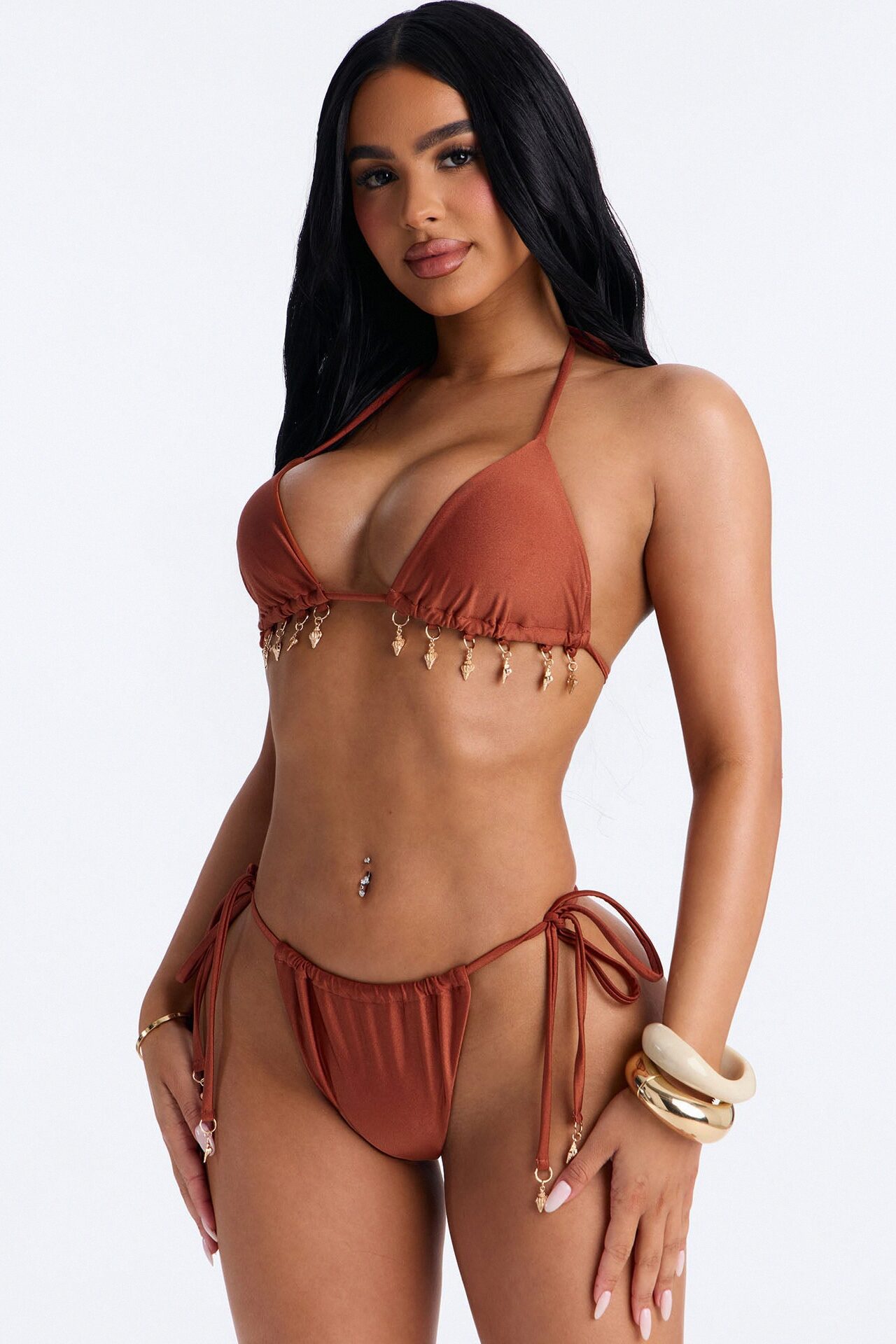 Collect Shells By The Shore 2 Piece Bikini - Brown