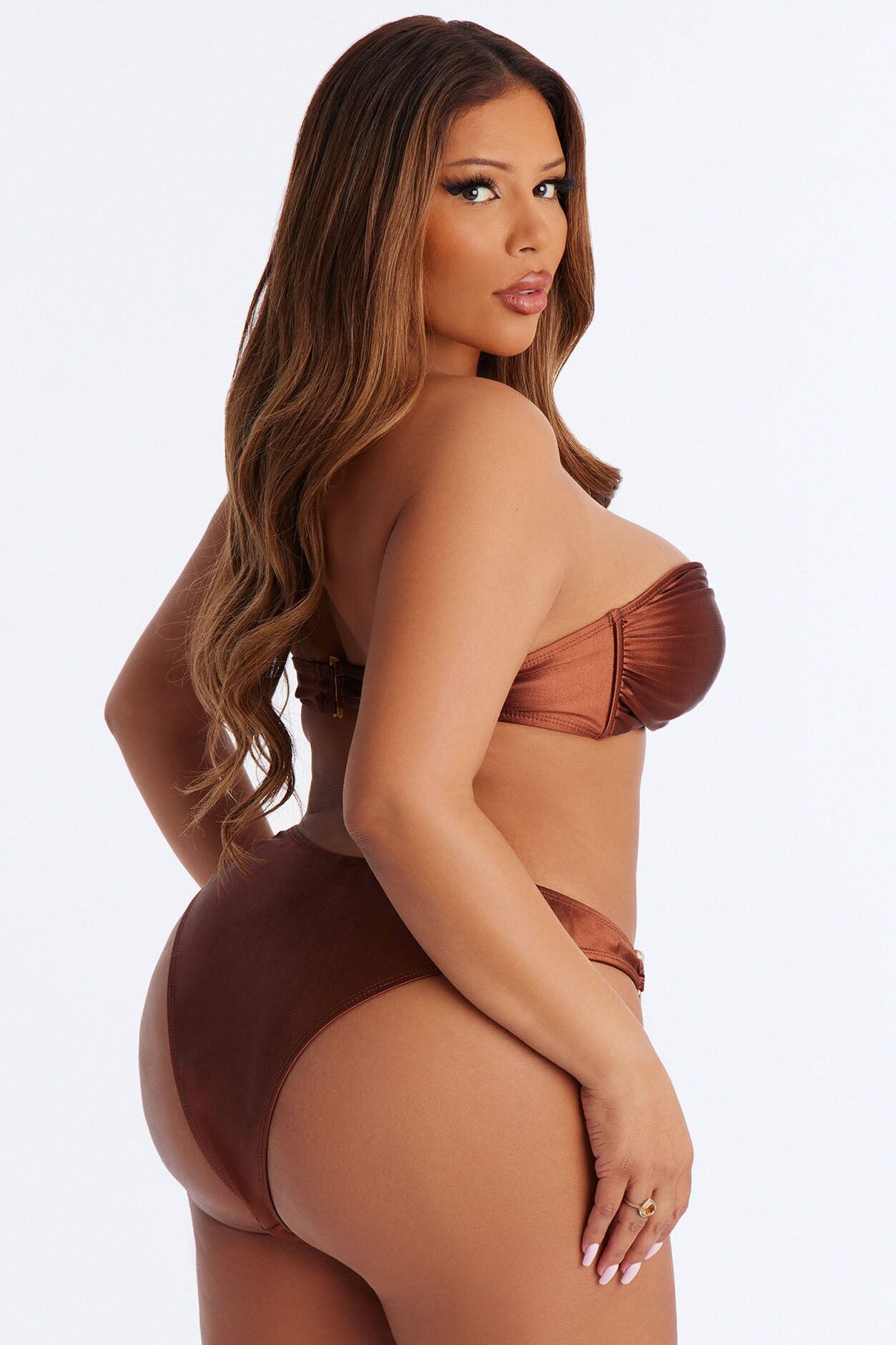 Beach Waves Ringing Swim Sunsuit - Bronze