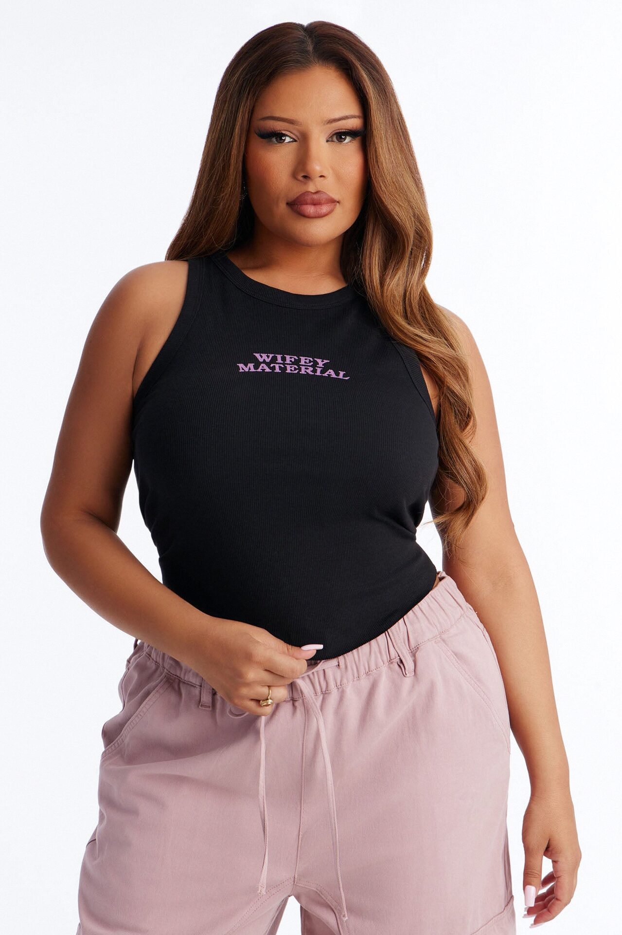 Wifey Material Tank Top - Black