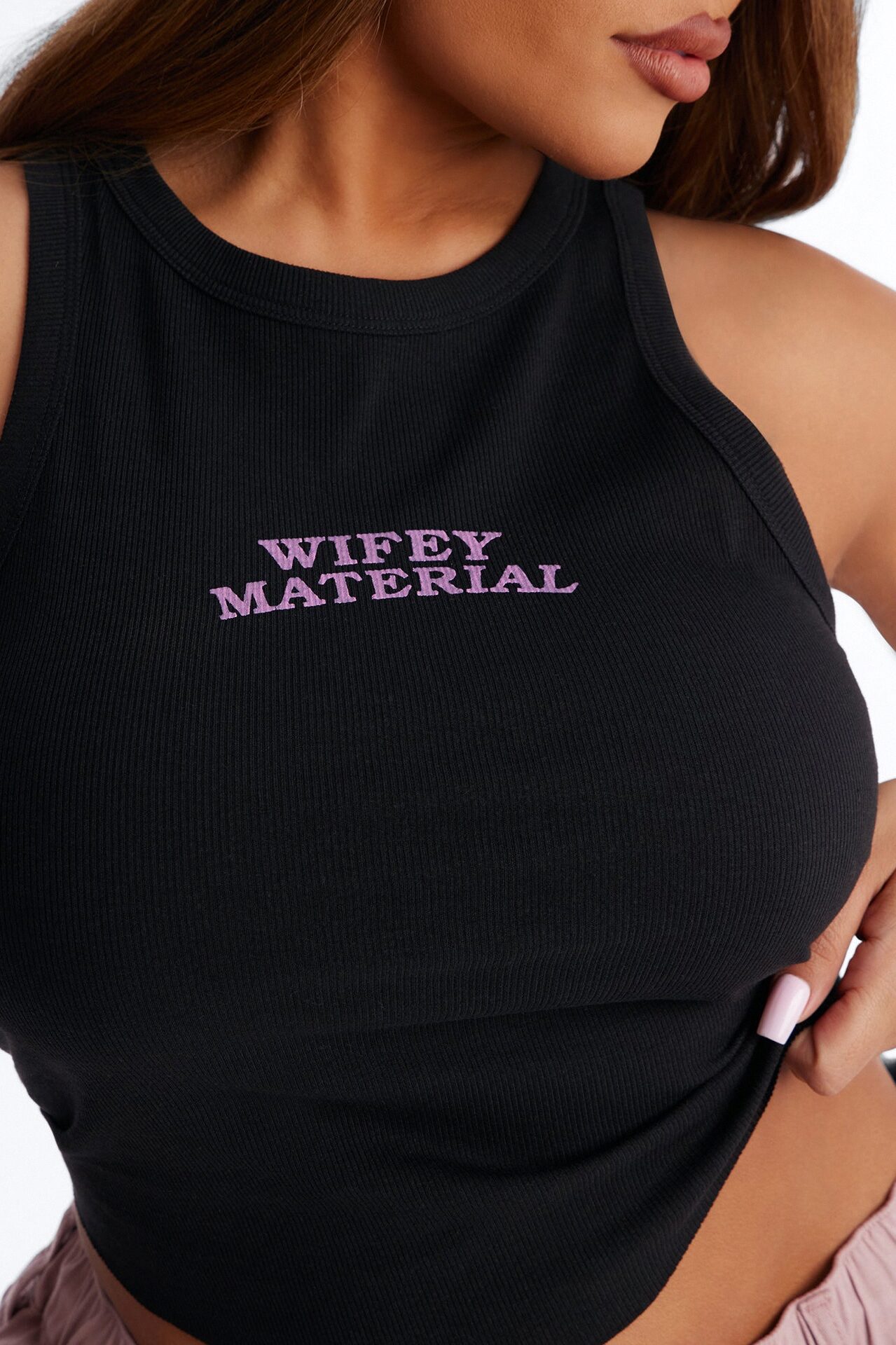 Wifey Material Tank Top - Black