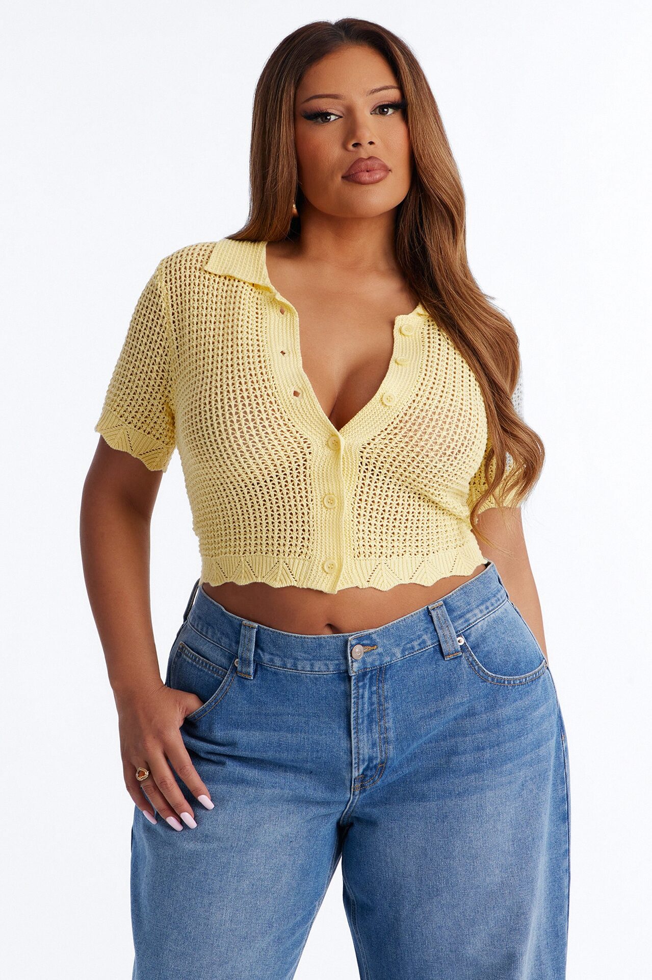 Jazzy Sweater Shirt - Butter Yellow