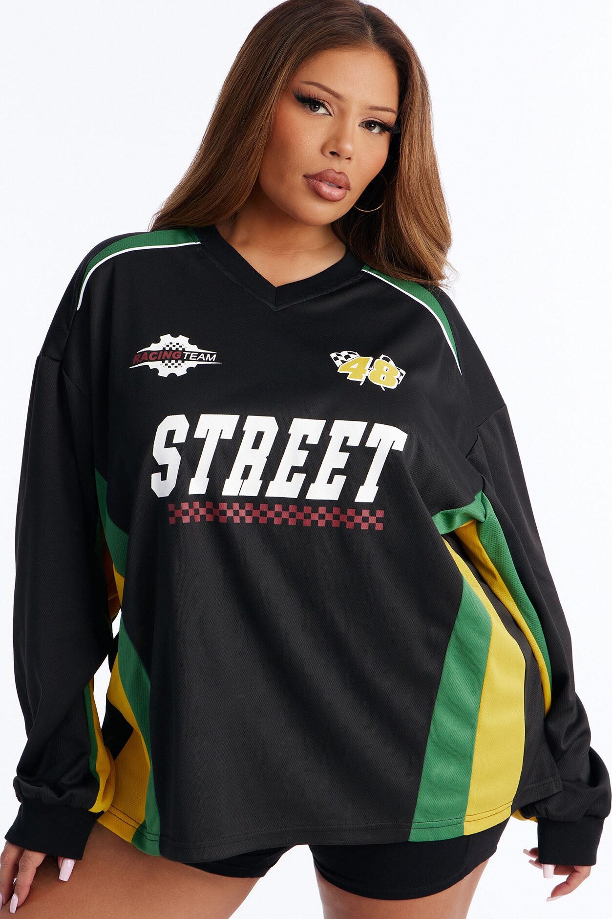 Street Racing Long Sleeve Jersey - Black