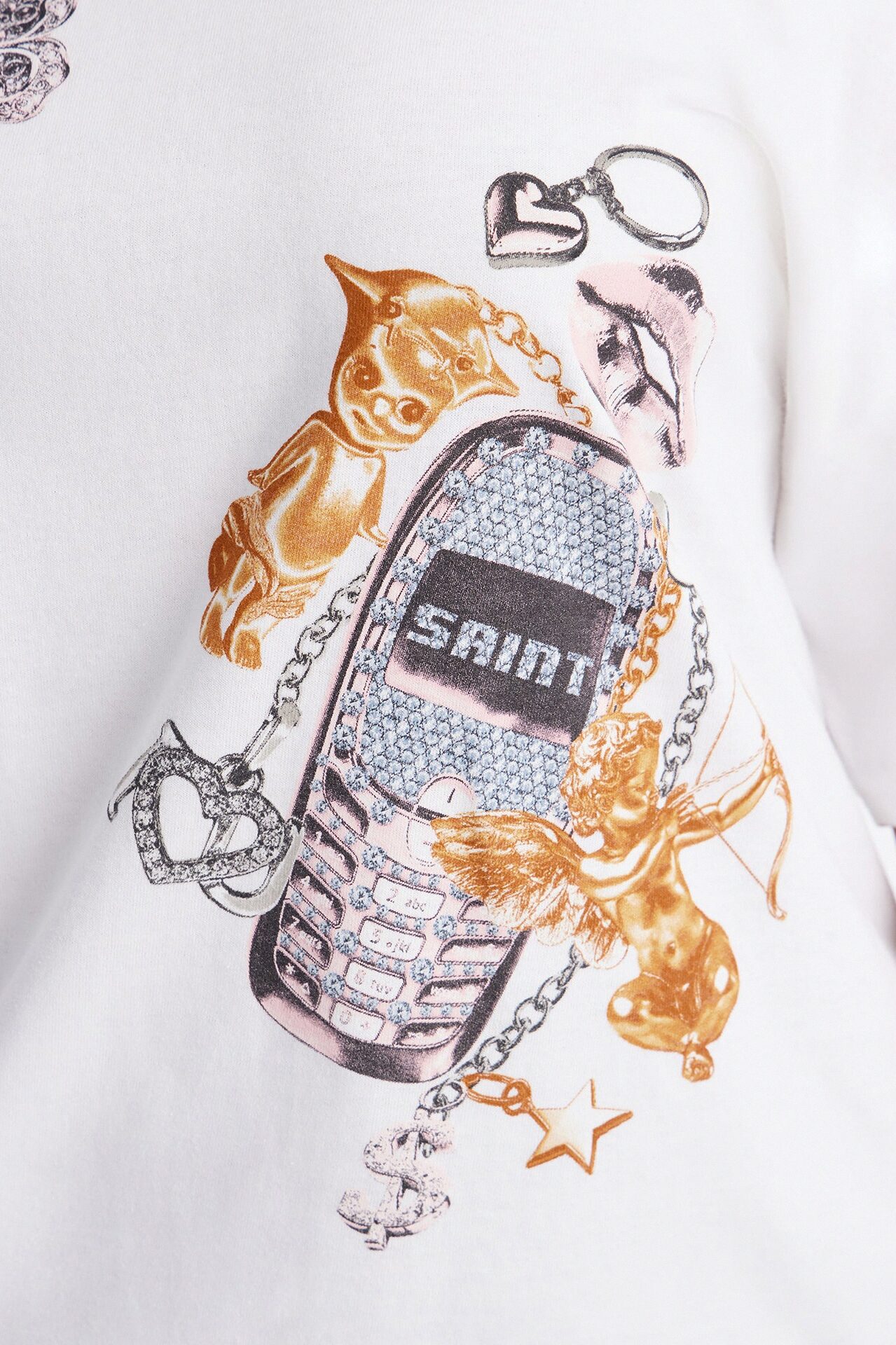 Can't Live With Out My Digits Oversized Tee - White