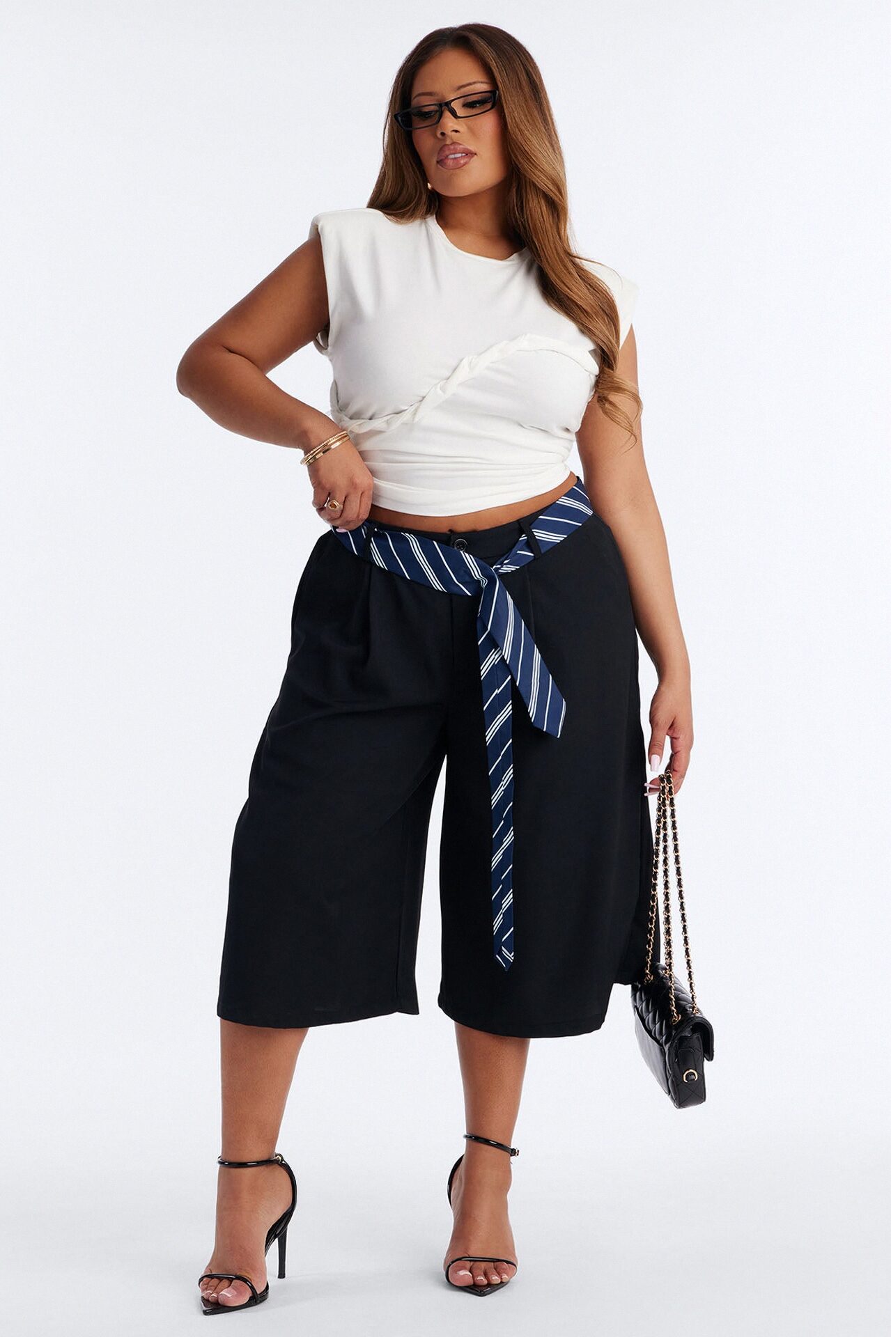 All Tied Up Trouser Bermuda Short - Black