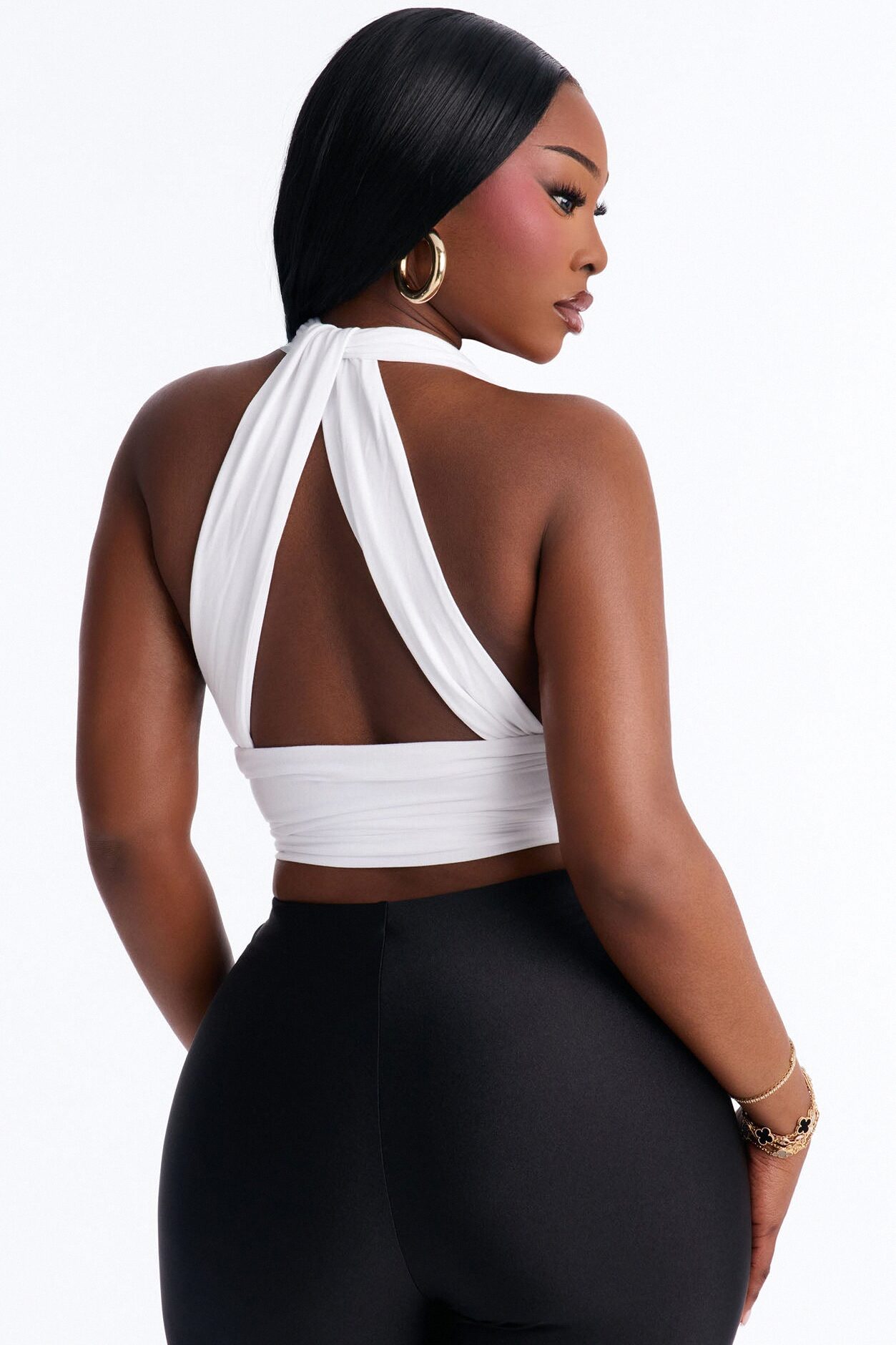 Side Attraction One Shoulder Ruched Top - White