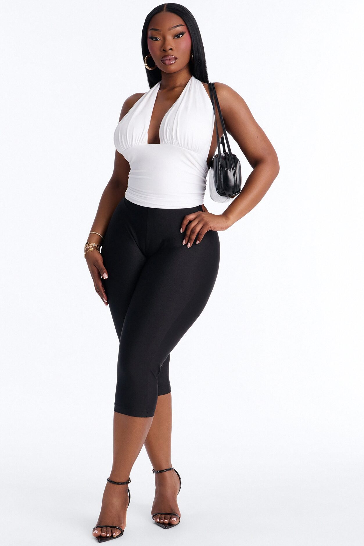 Side Attraction One Shoulder Ruched Top - White