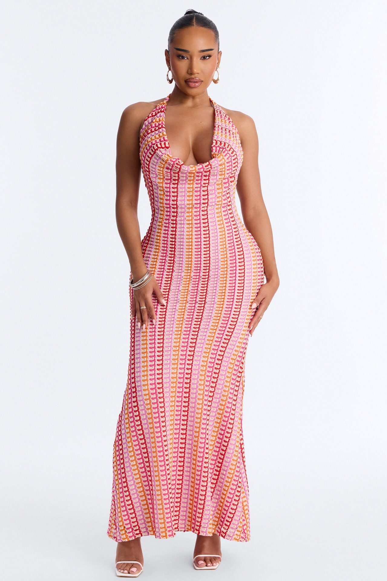 Hibiscus Honey Maxi Dress - Pink/combo
