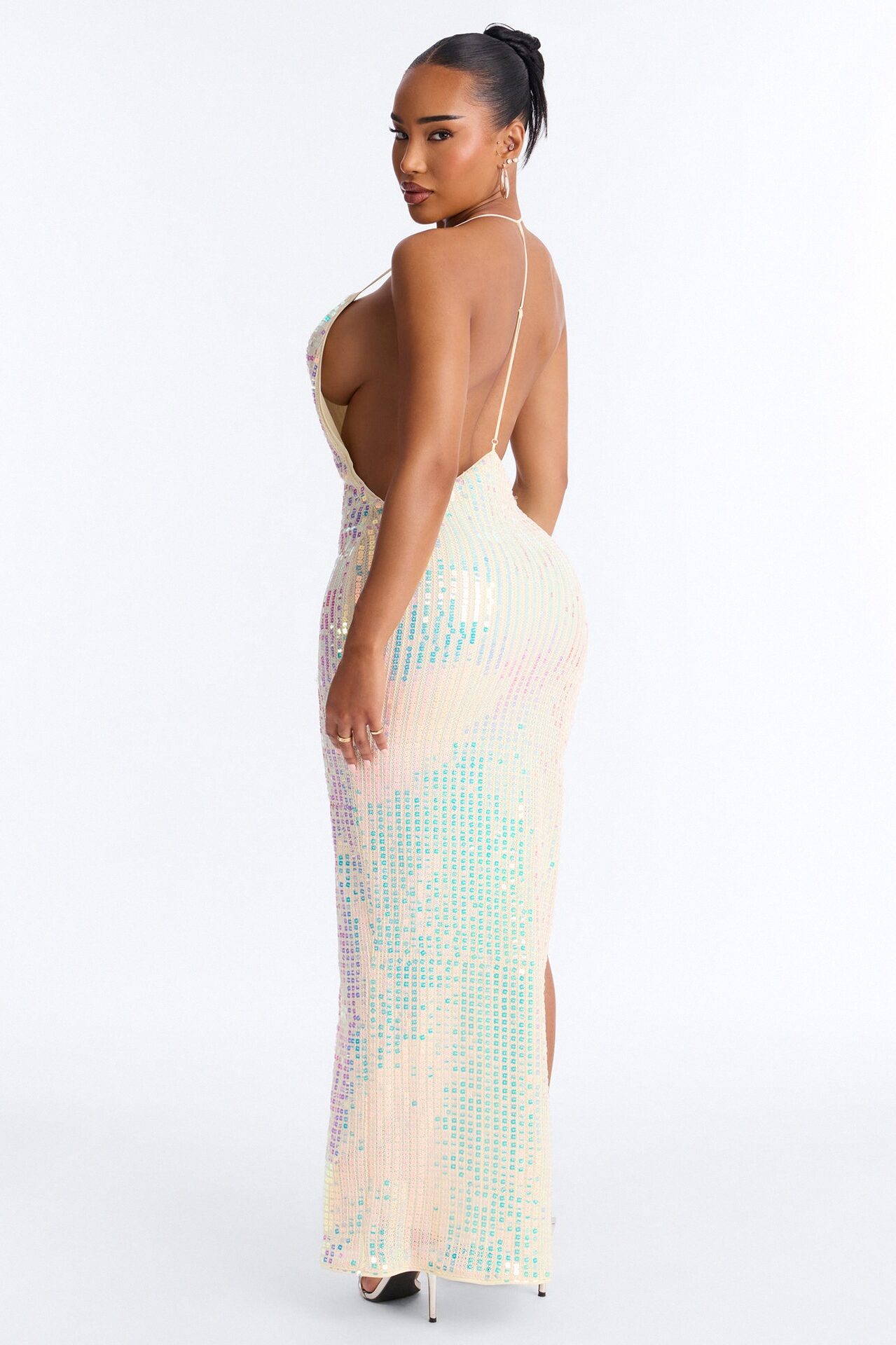Island Stardust Crochet Maxi Dress - Cream