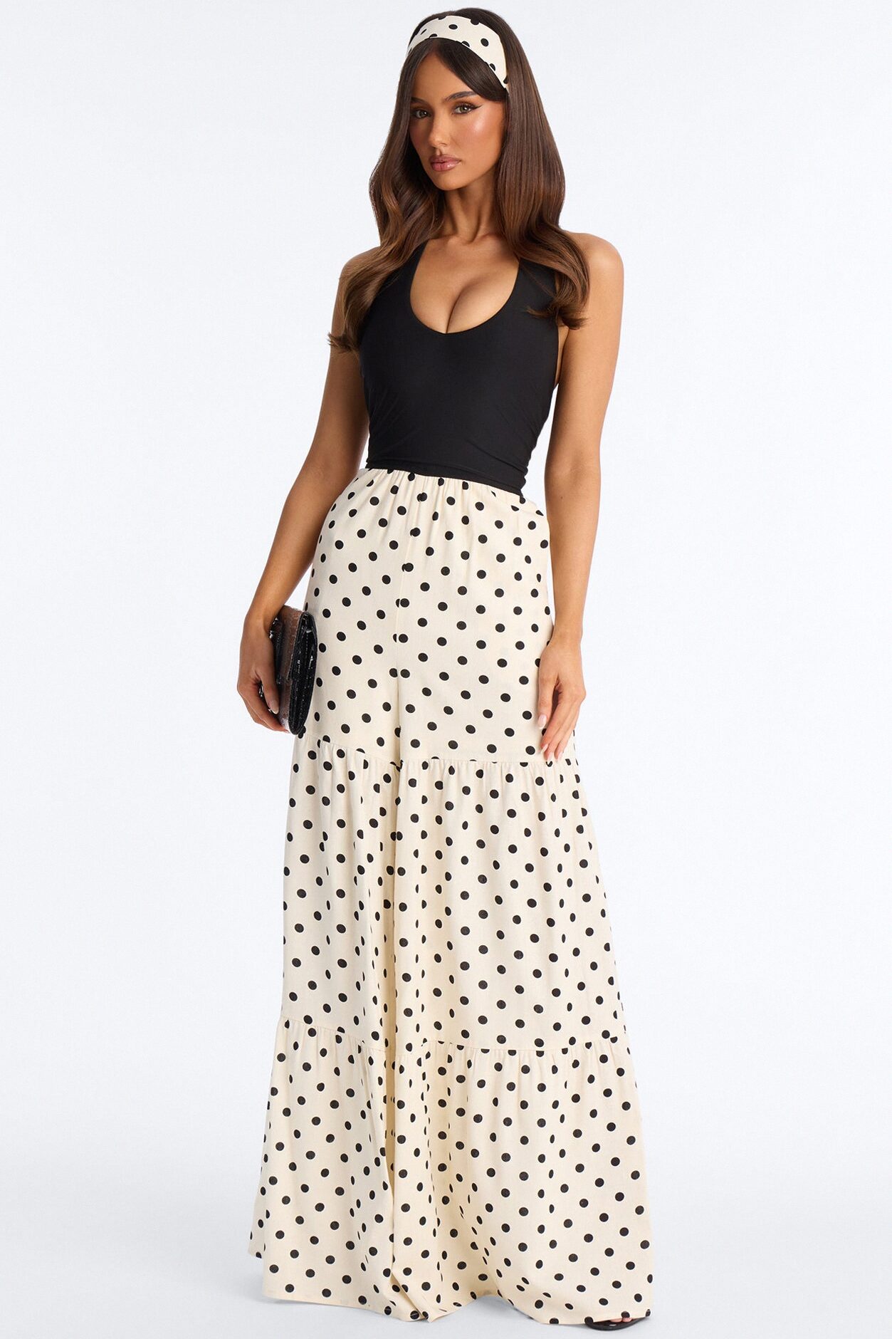 Off To Italy Polka Dot 2 Piece Jumpsuit Set - Black/combo