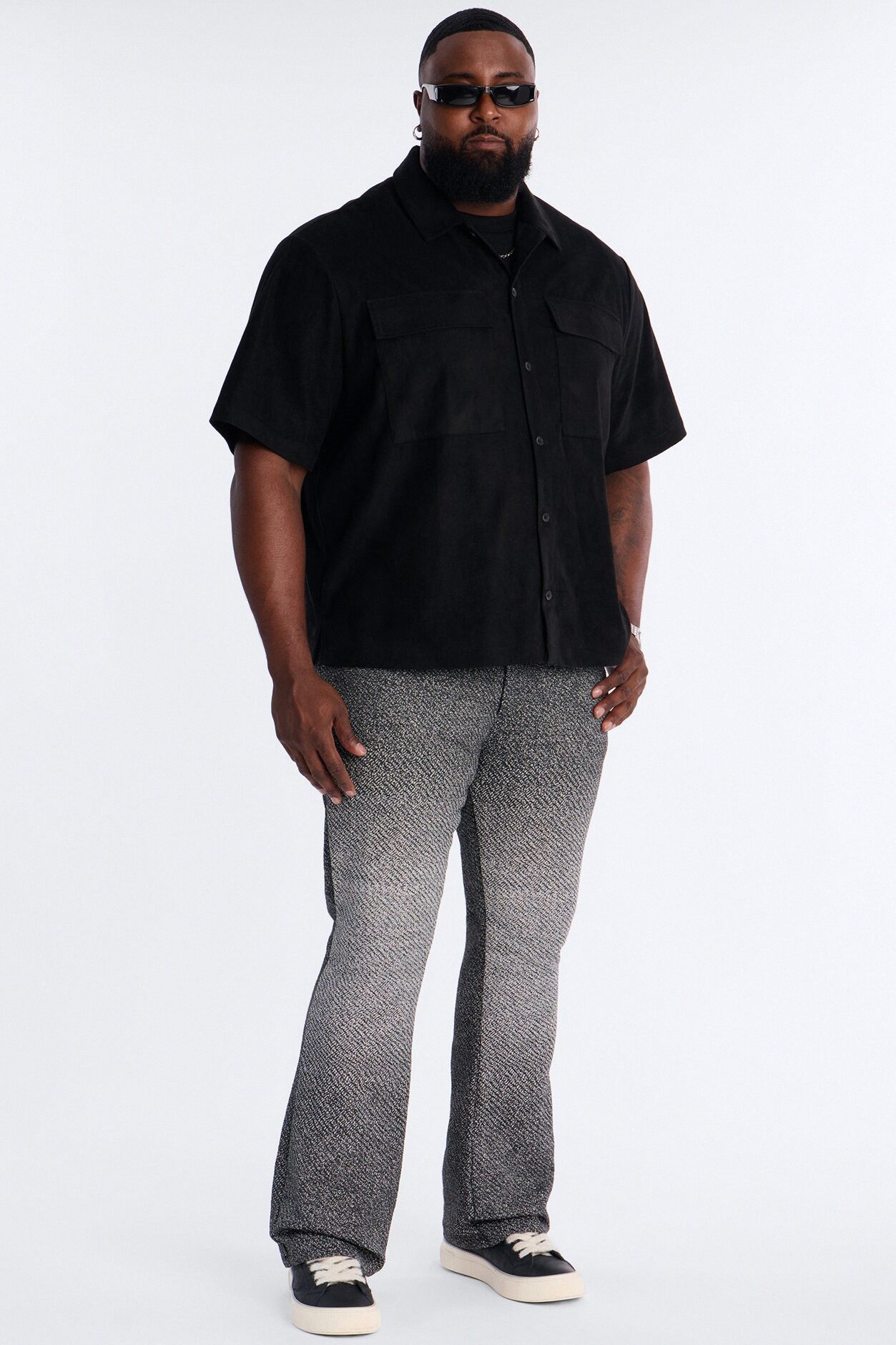 Stacked Slim Flare Tapestry Jean - Grey