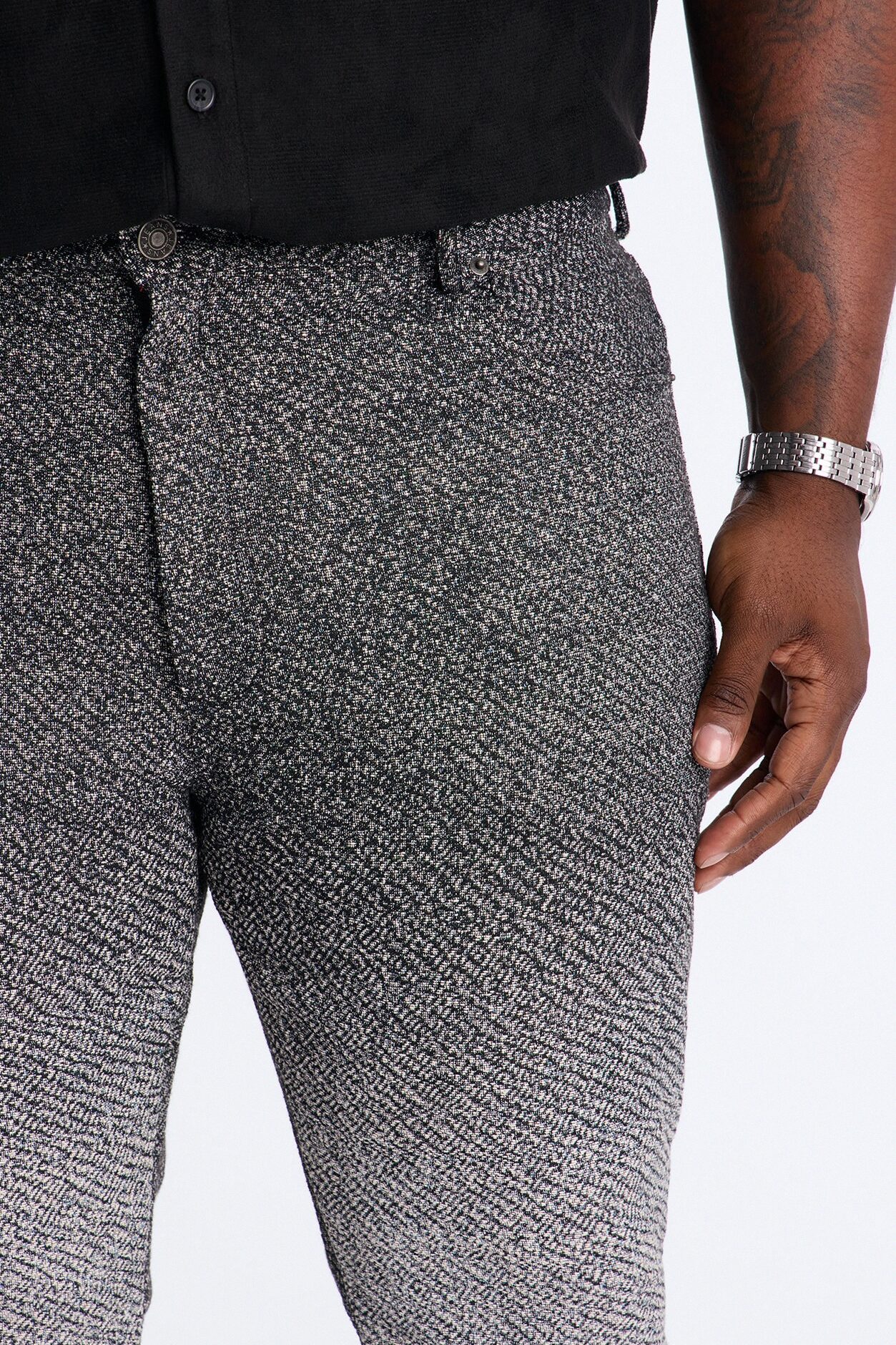 Stacked Slim Flare Tapestry Jean - Grey