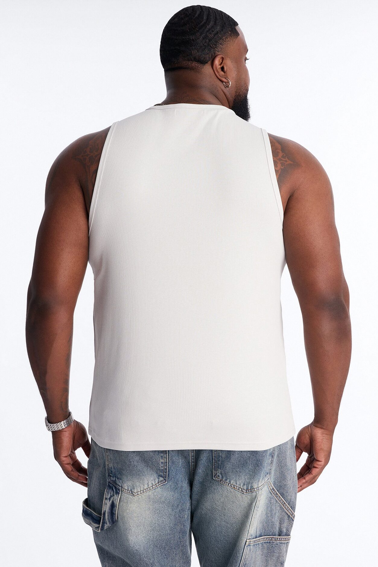 Classic Ribbed Tank Top - Grey
