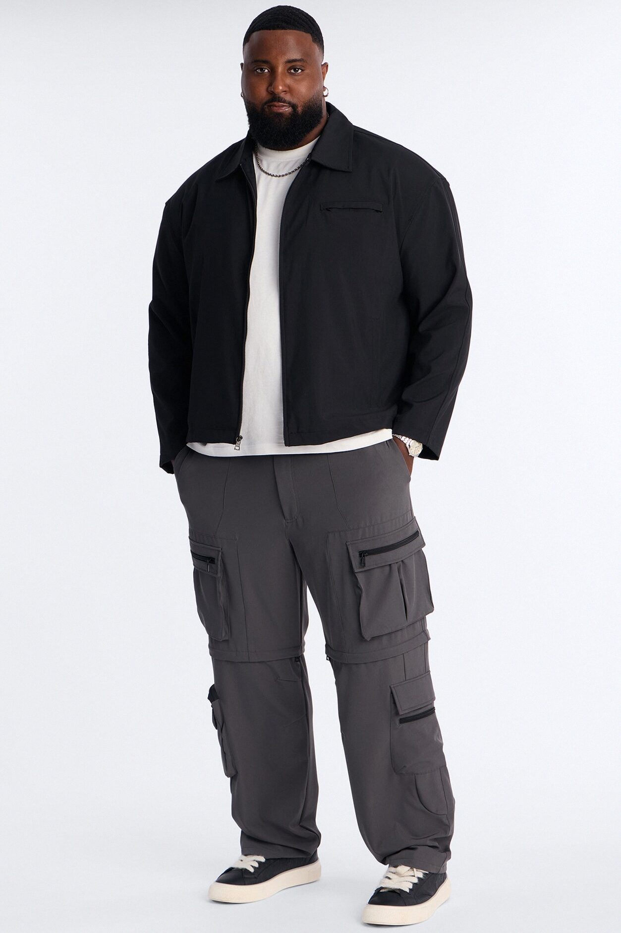 Straight Convertible Turning Point Utility Cargo Pant - Grey