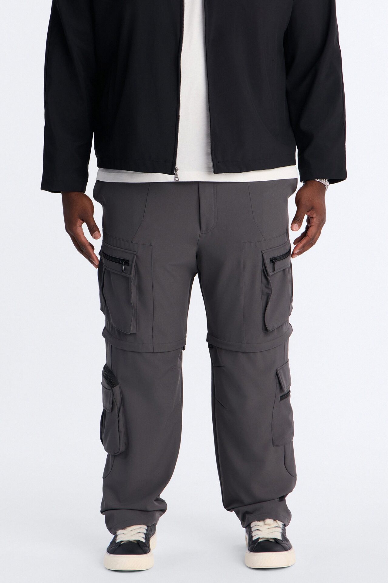 Straight Convertible Turning Point Utility Cargo Pant - Grey