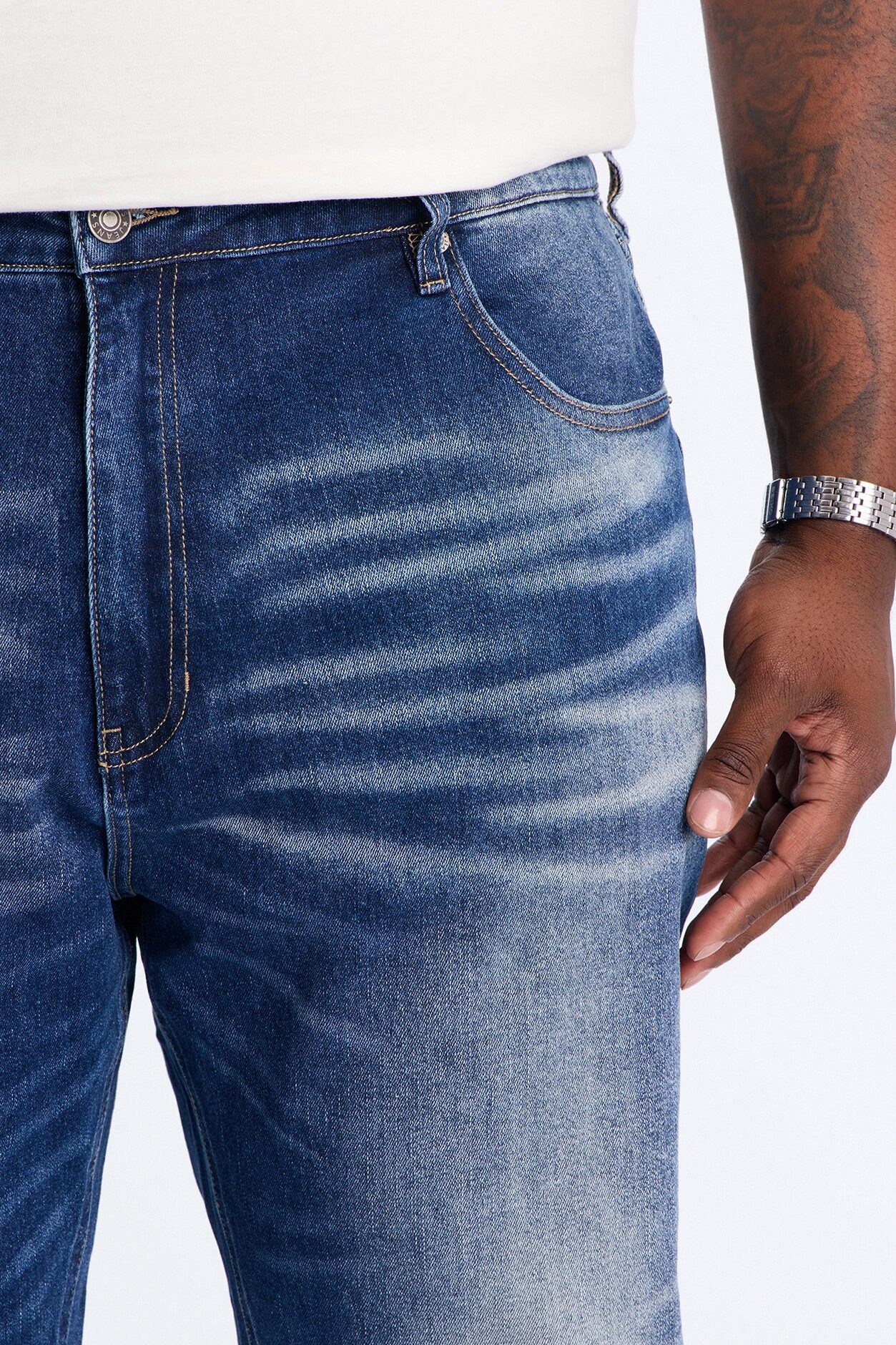 With It Slim Jeans - Medium Blue Wash