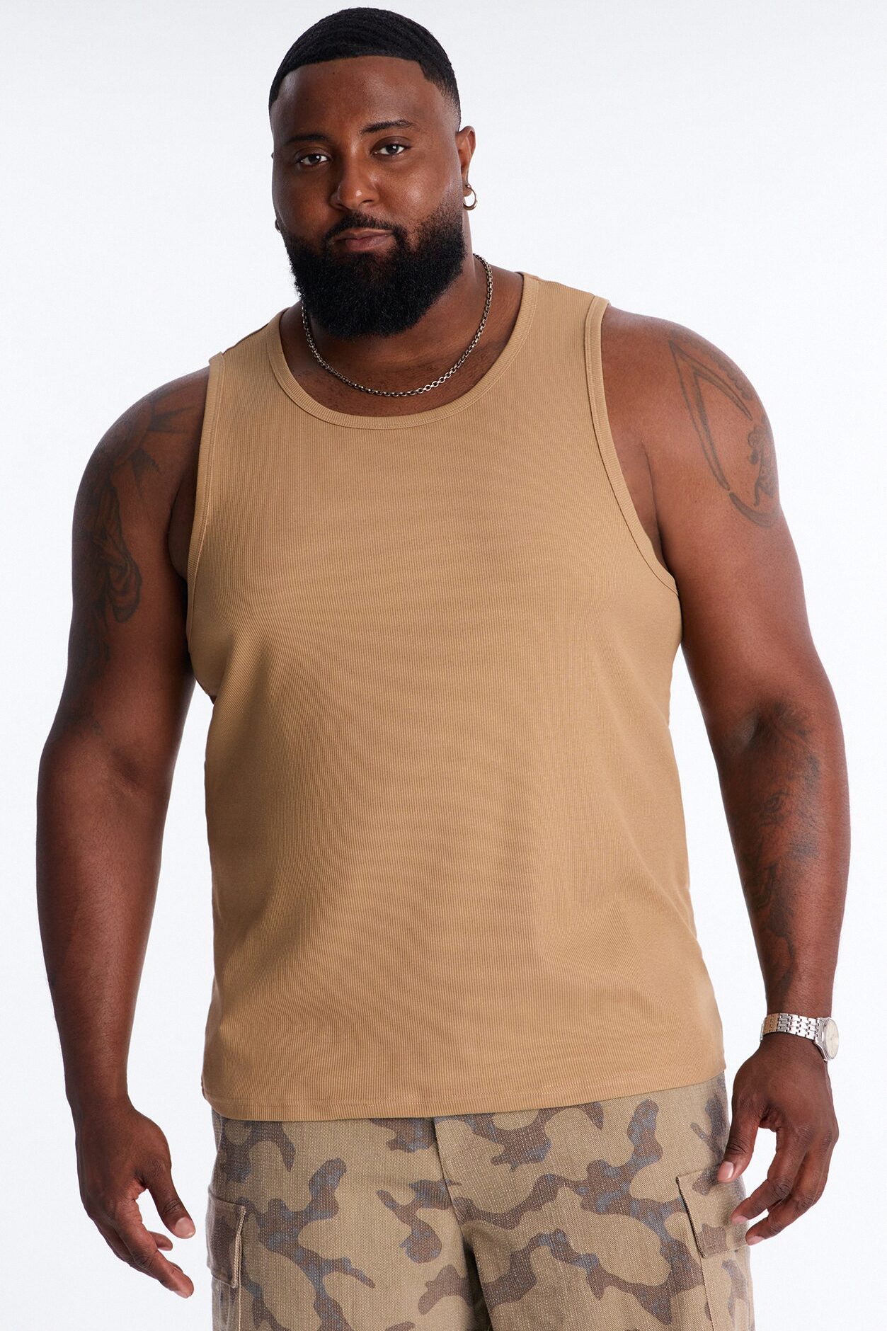 Classic Ribbed Tank Top - Chocolate
