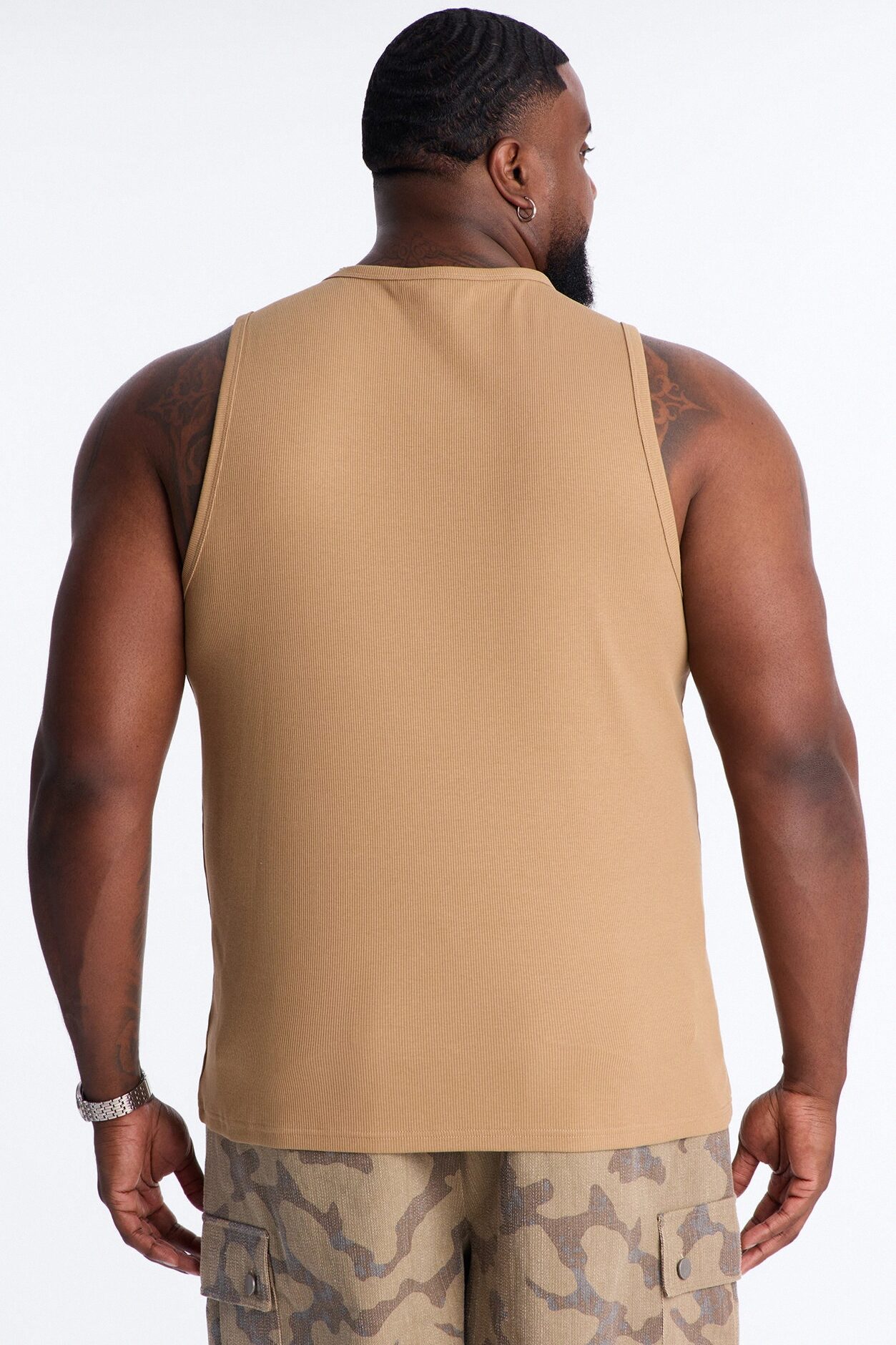 Classic Ribbed Tank Top - Chocolate