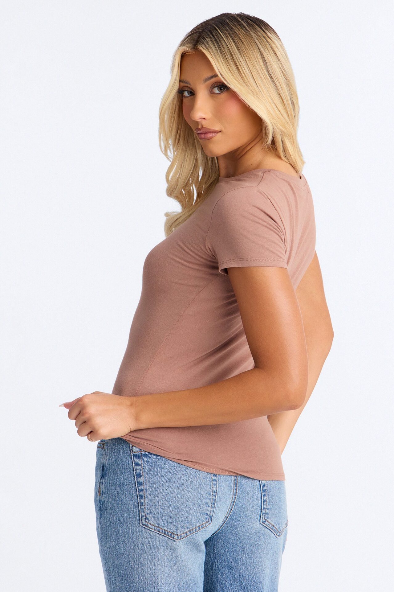 Camilla Classic Fit Crew Neck Tee - Caffe