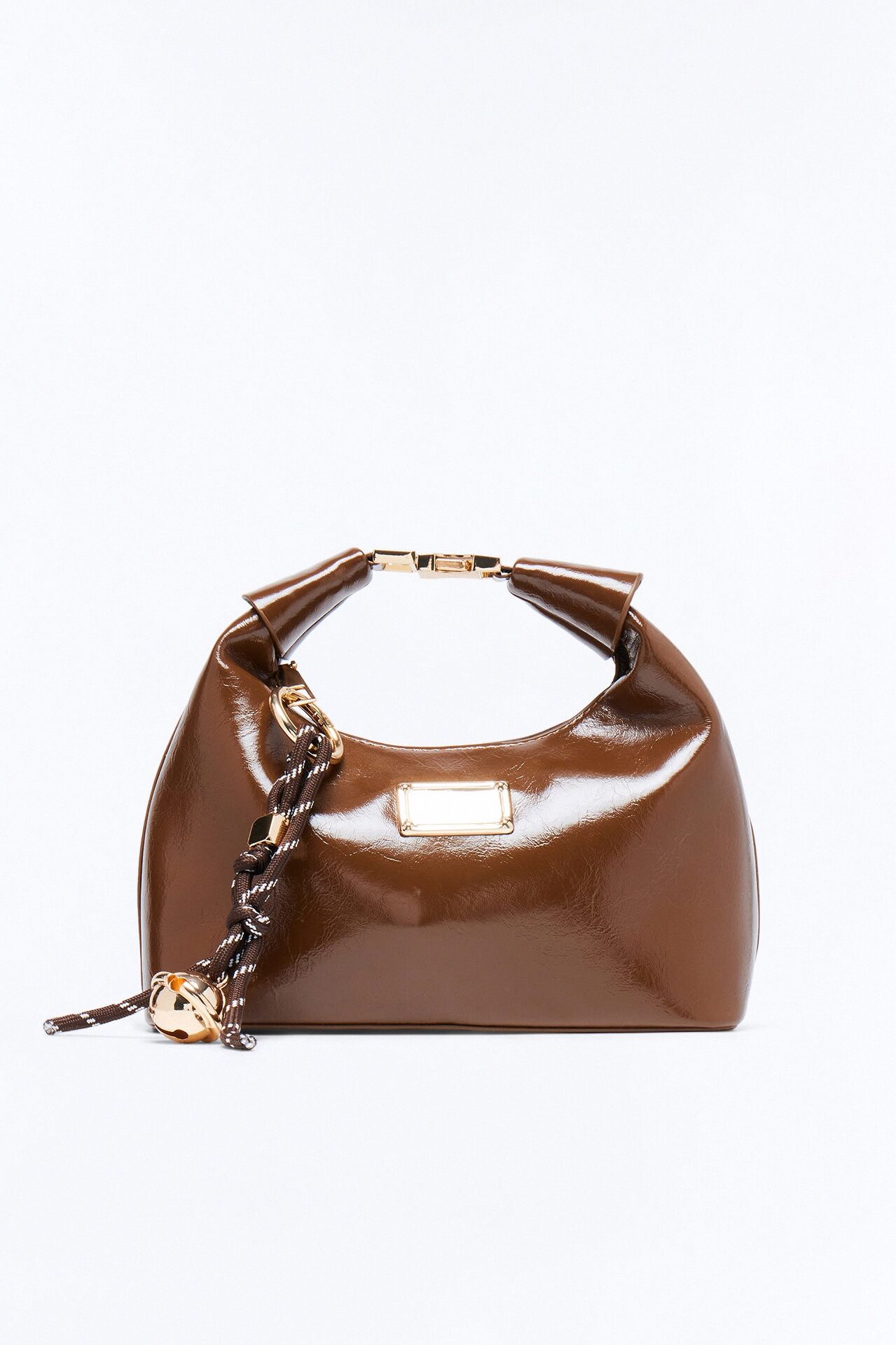 Can't Take It Back Faux Leather Satchel Bag - Brown