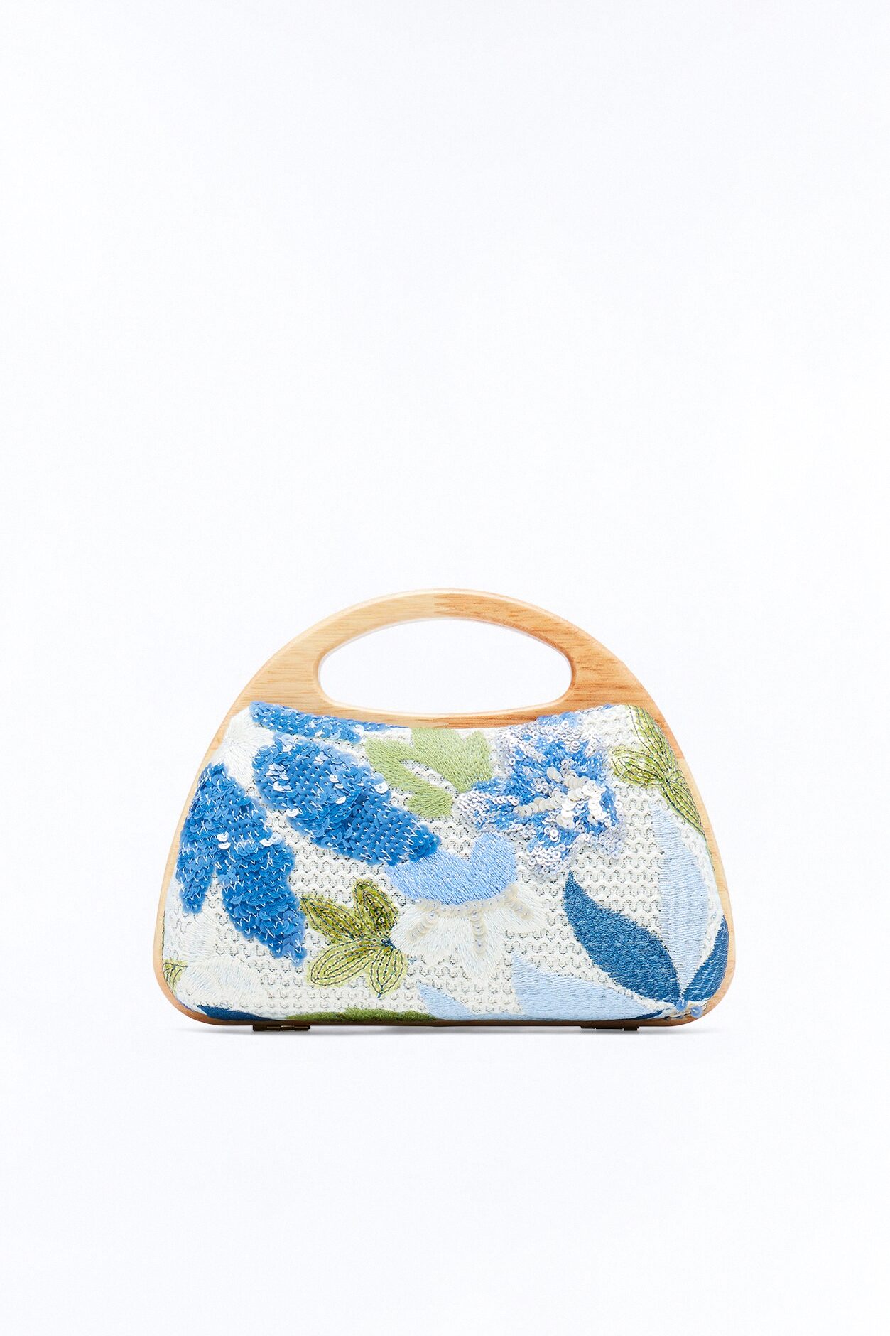 Blooming Beauty Satchel Handbag - Blue/combo