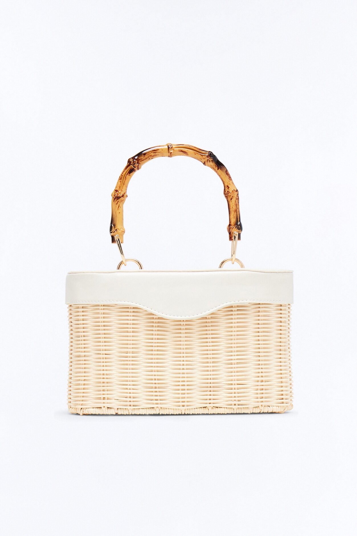 Sunhaven Straw Satchel Handbag - Natural/Combo