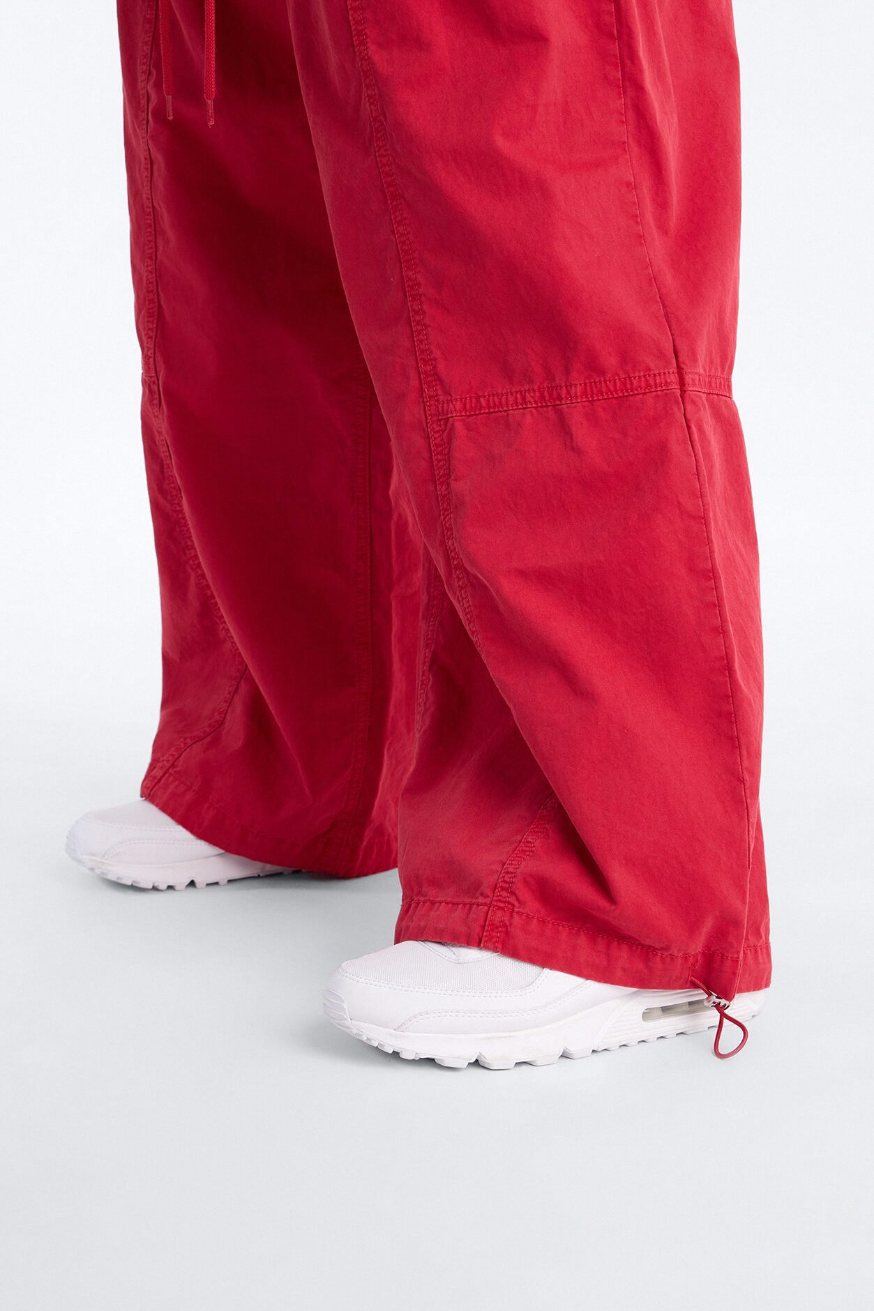 Olivia Wide Leg Jogger - Red