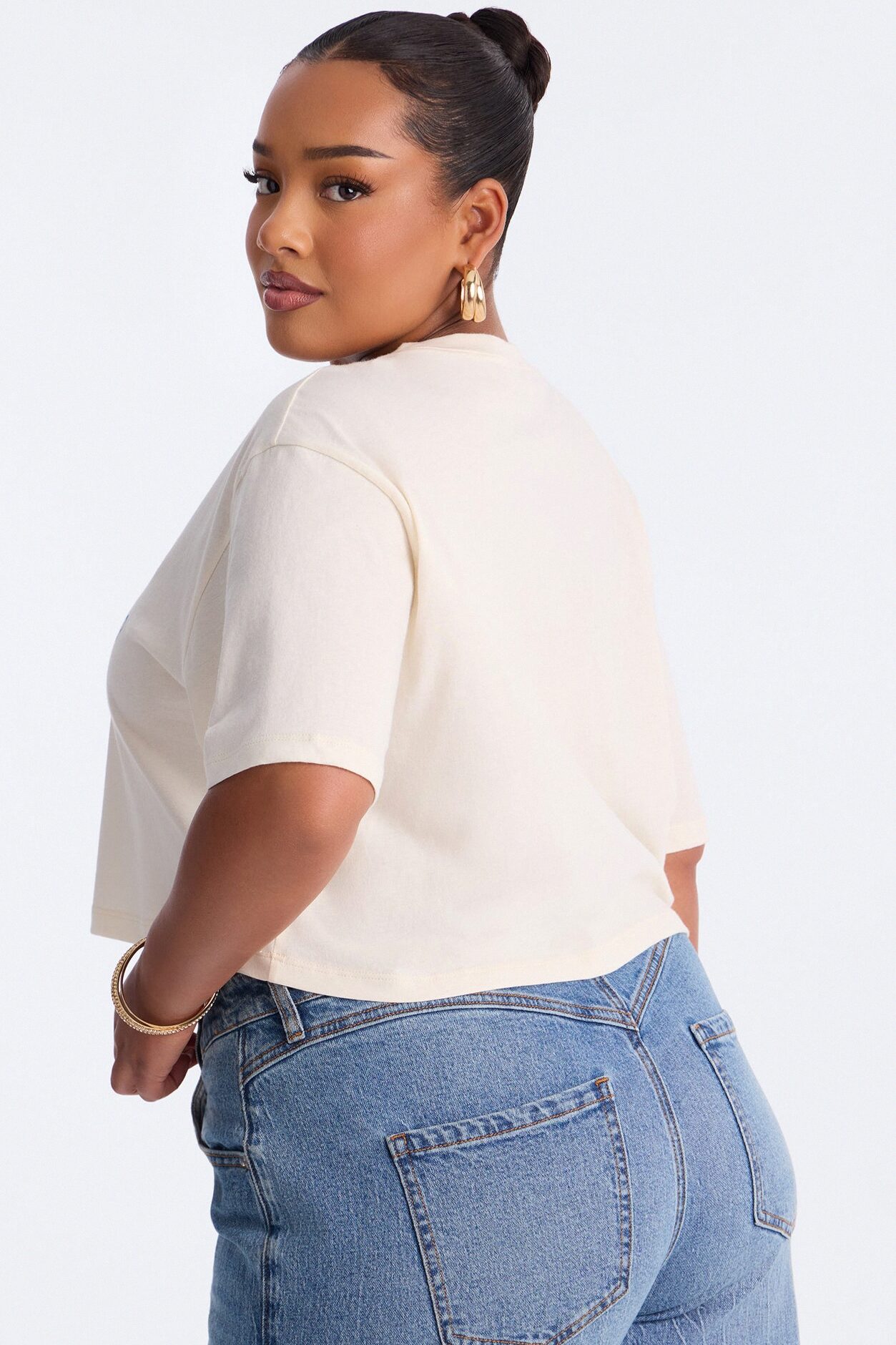 Going To The Chapel Baby Tee - Cream