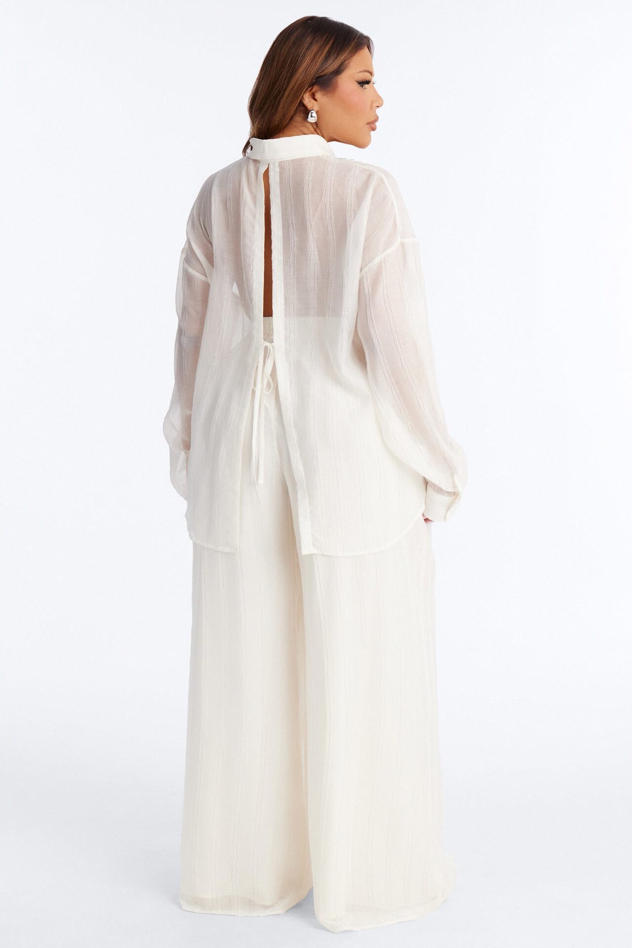 She's So Sheer Pant Set - Ivory