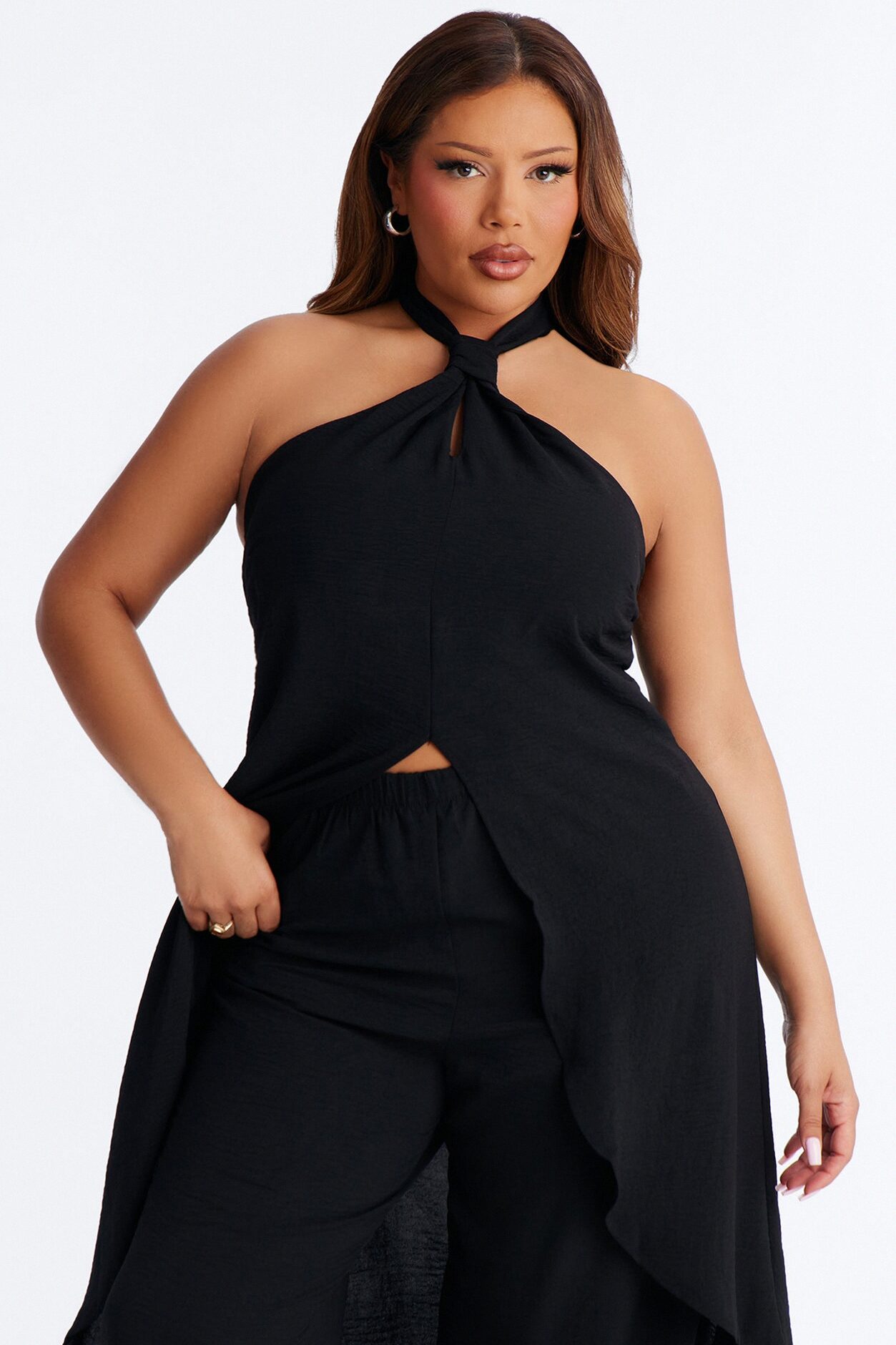 Born For This Halter Pant Set - Black
