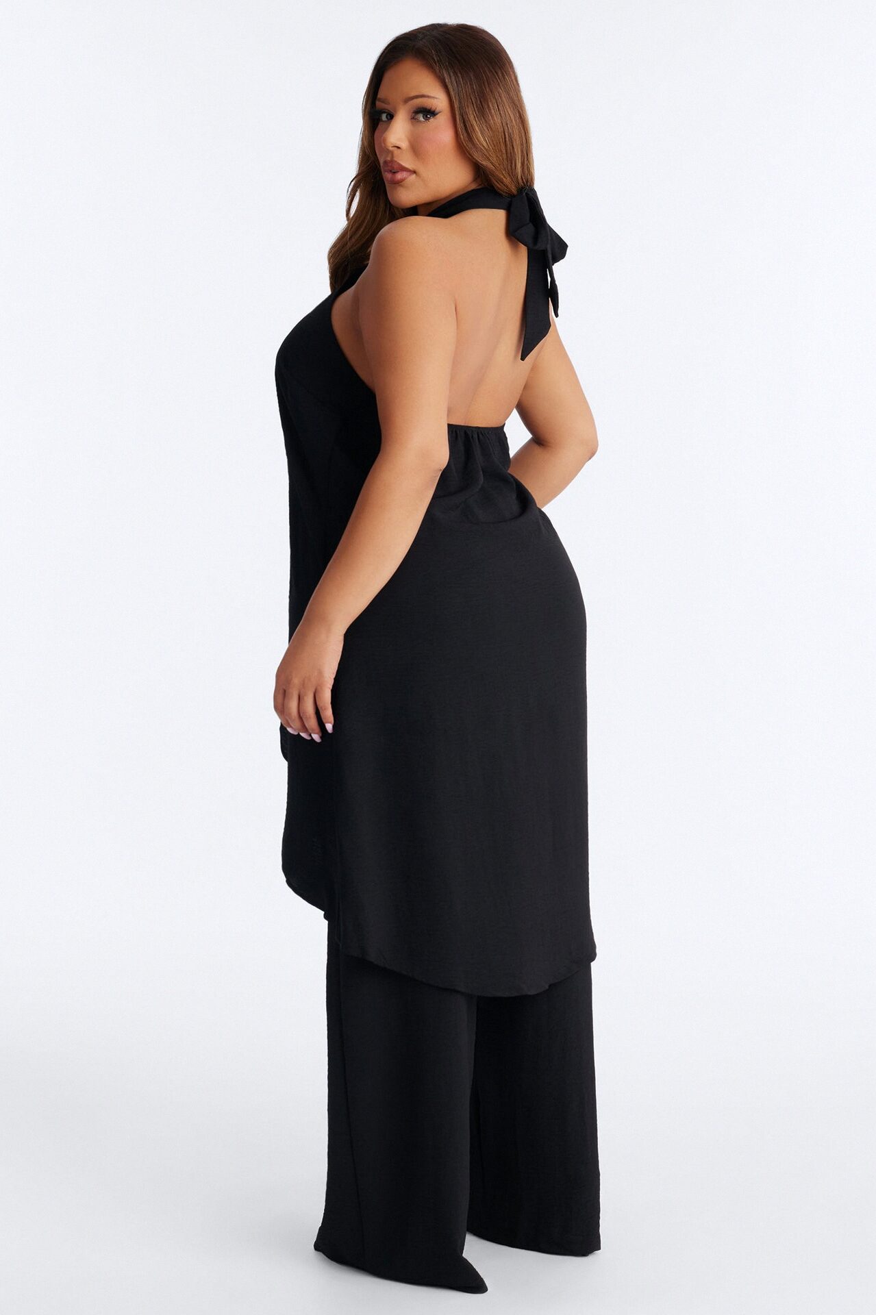 Born For This Halter Pant Set - Black