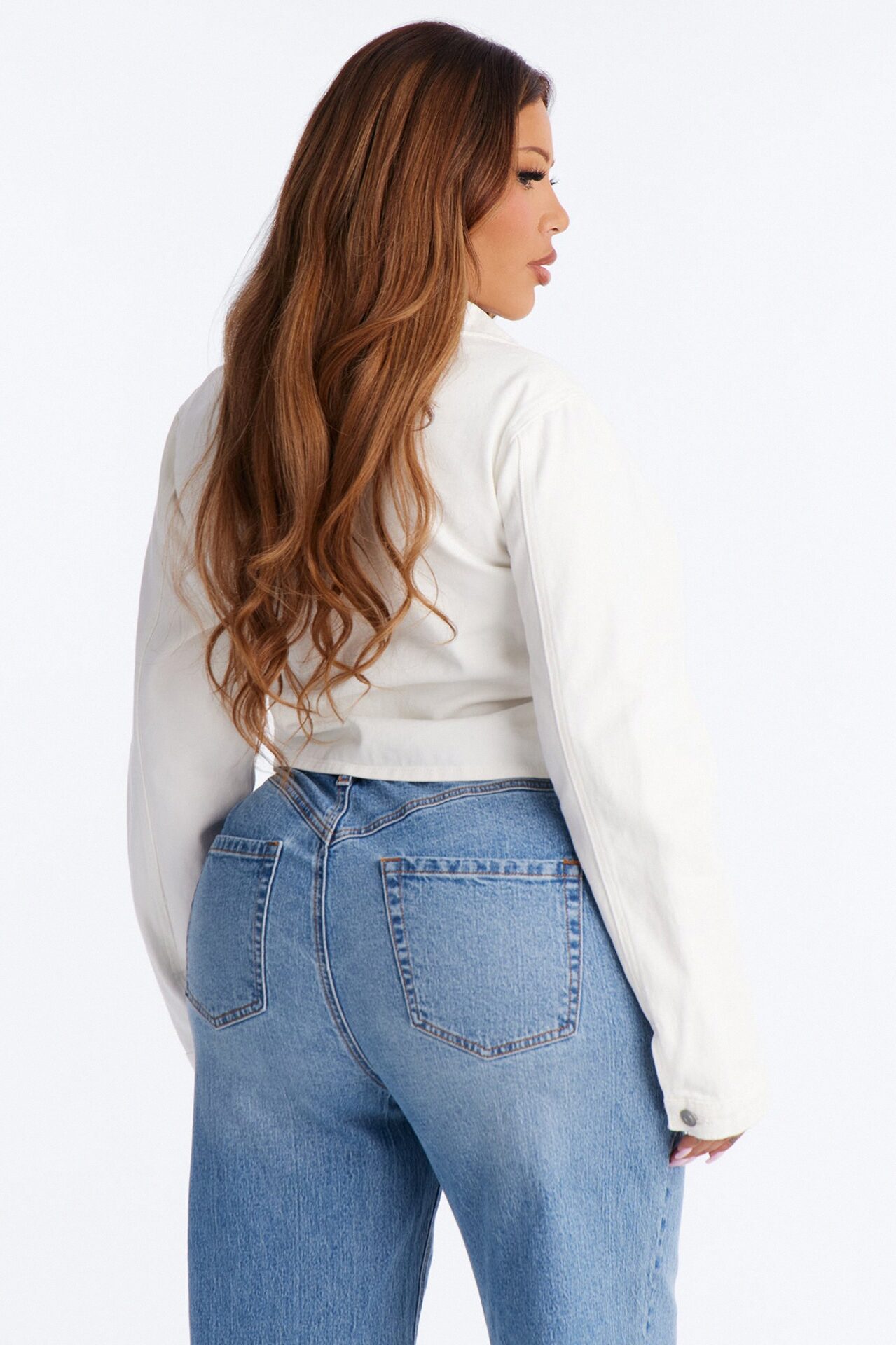 All Around Me Denim Top - White
