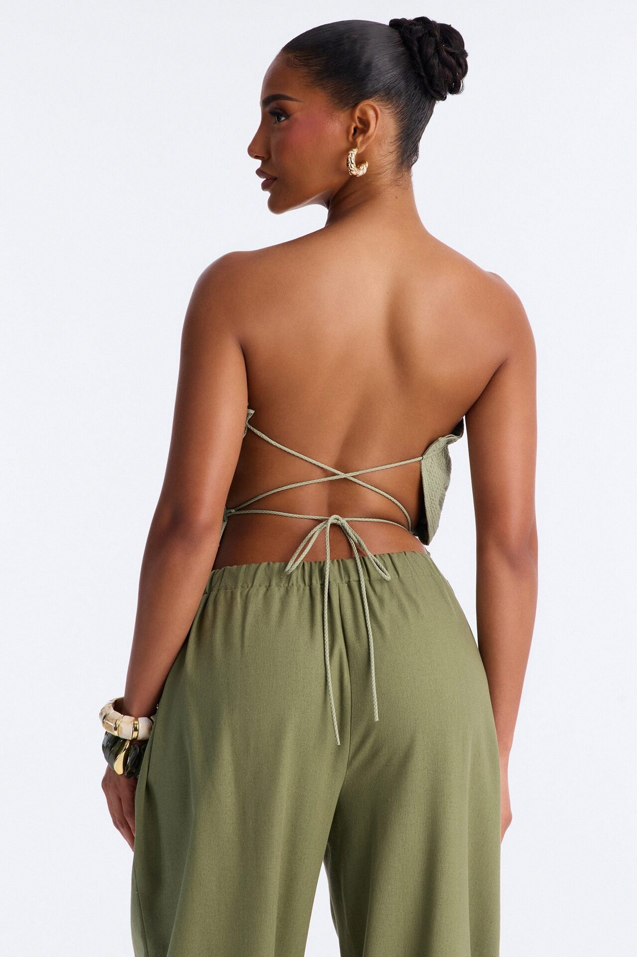 Beach Walks Linen Pant - Olive