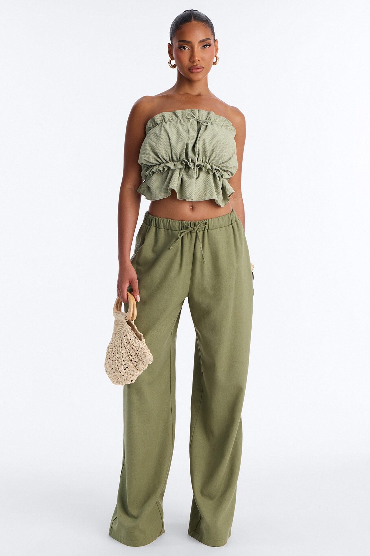 Beach Walks Linen Pant - Olive