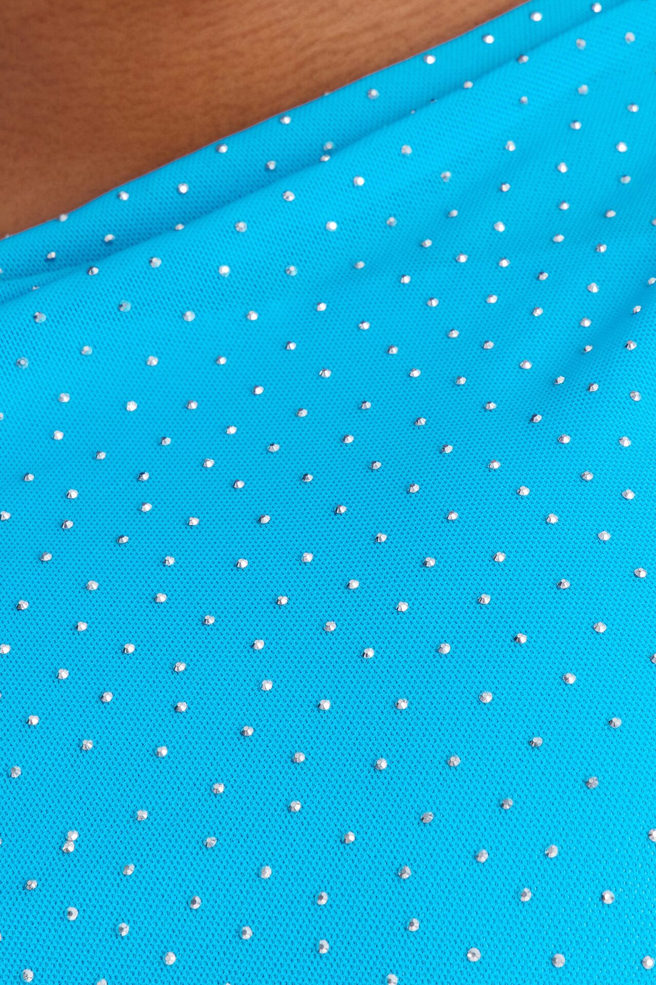 Kinley Embellished Mesh Mini Dress - Aqua