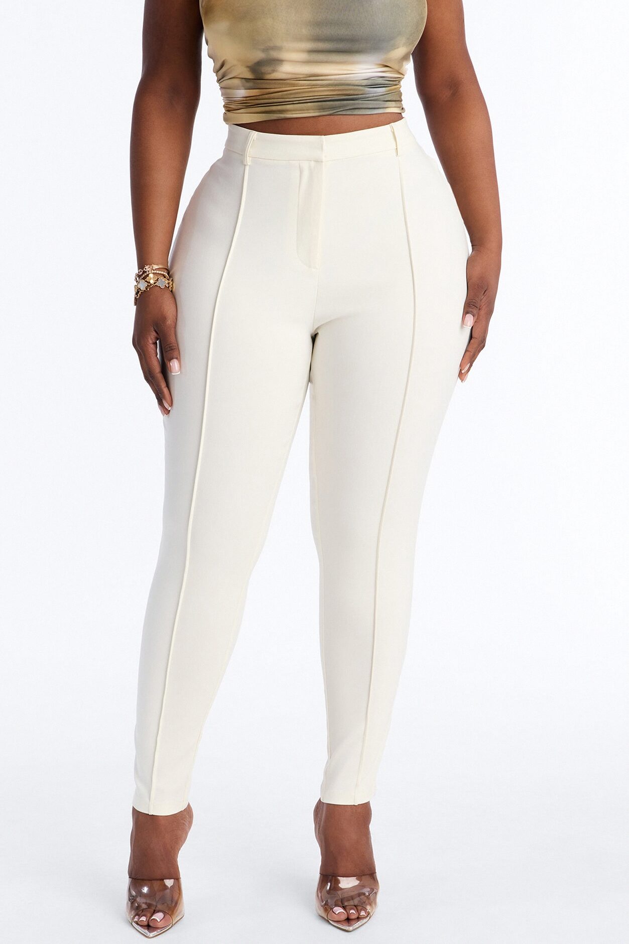 Raise The Bar Skinny Trouser - Ivory