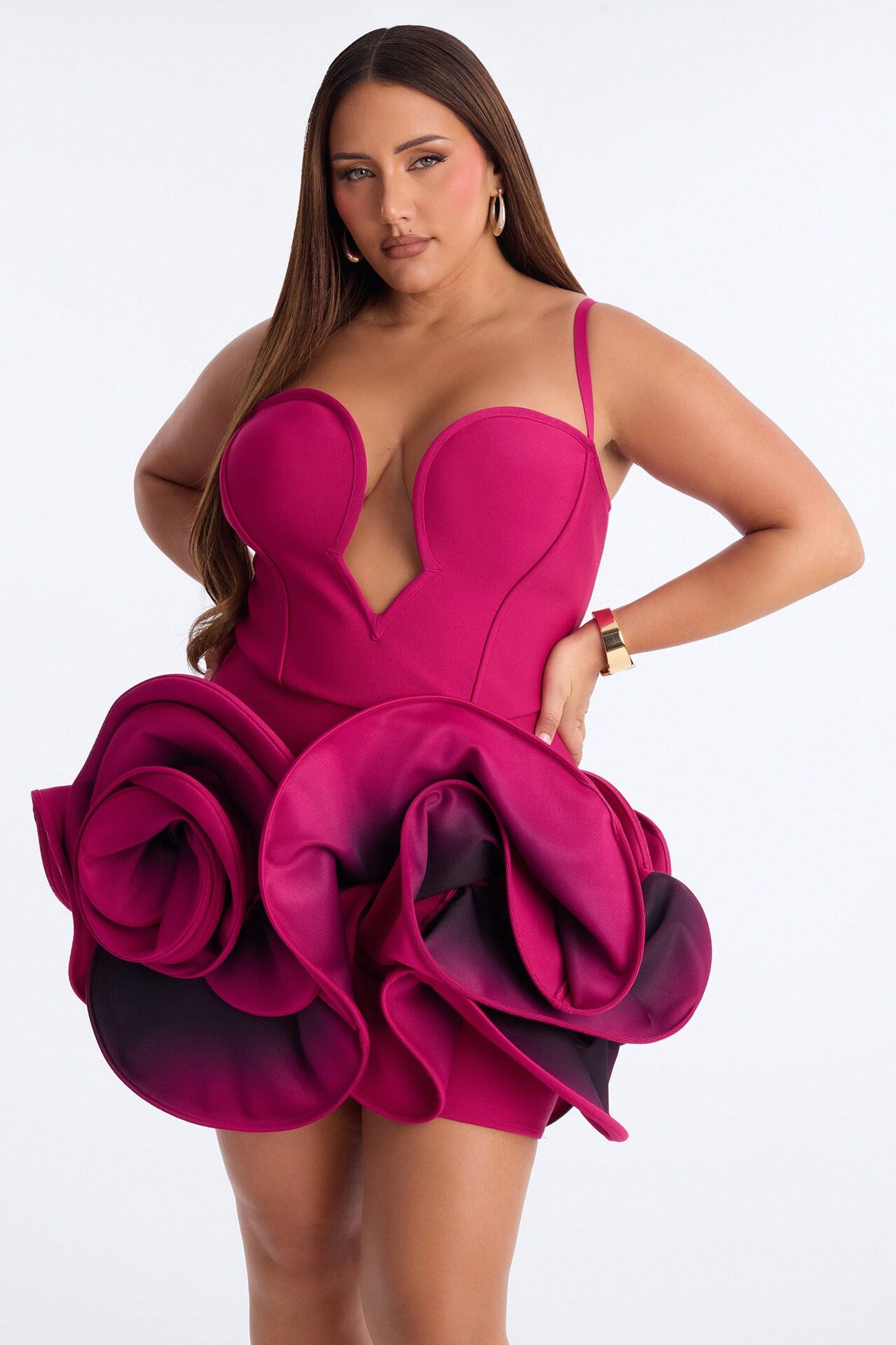 Effortless Beauty Bandage Mini Dress - Magenta