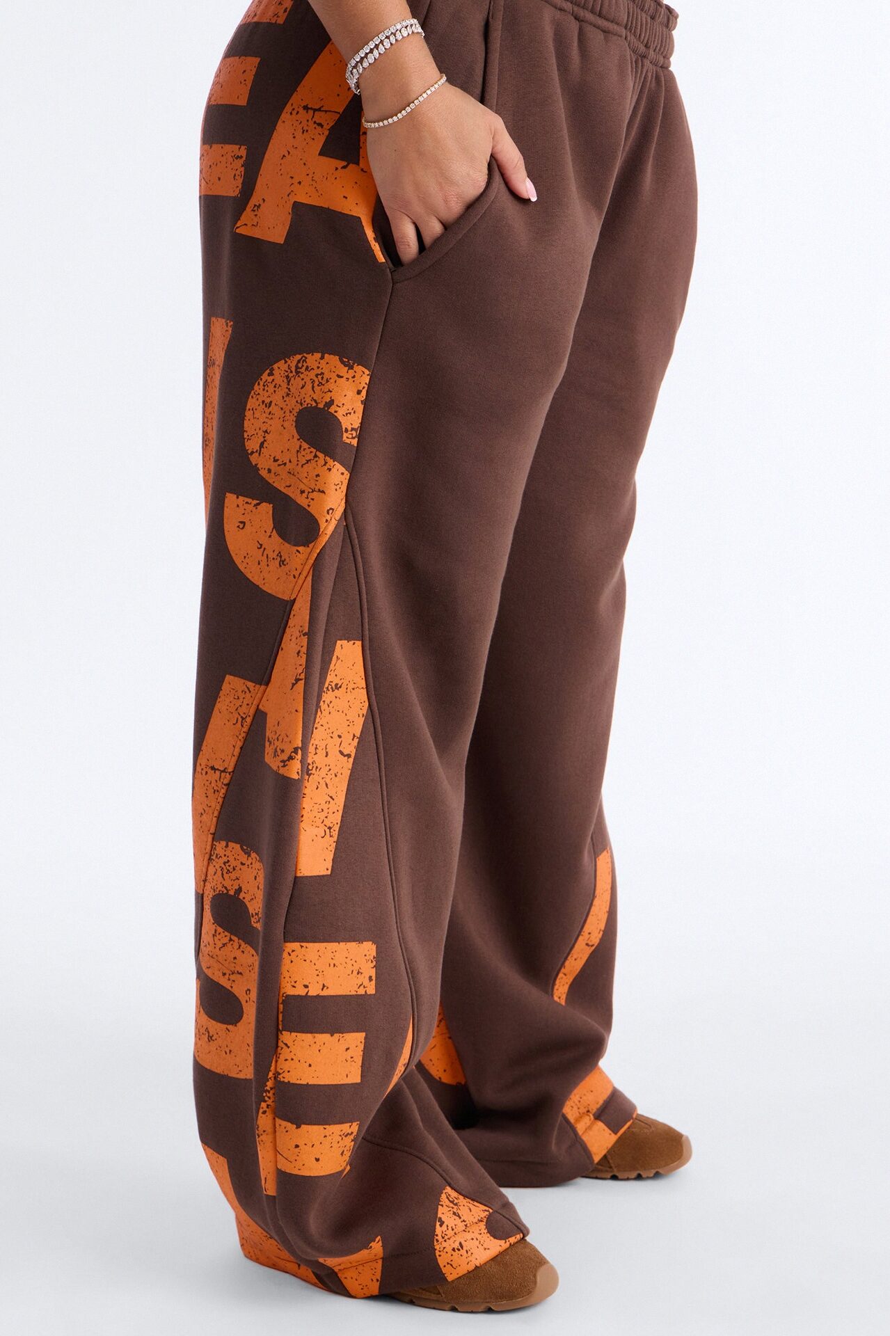 Savage Mode Fleece Pant Set - Orange/combo