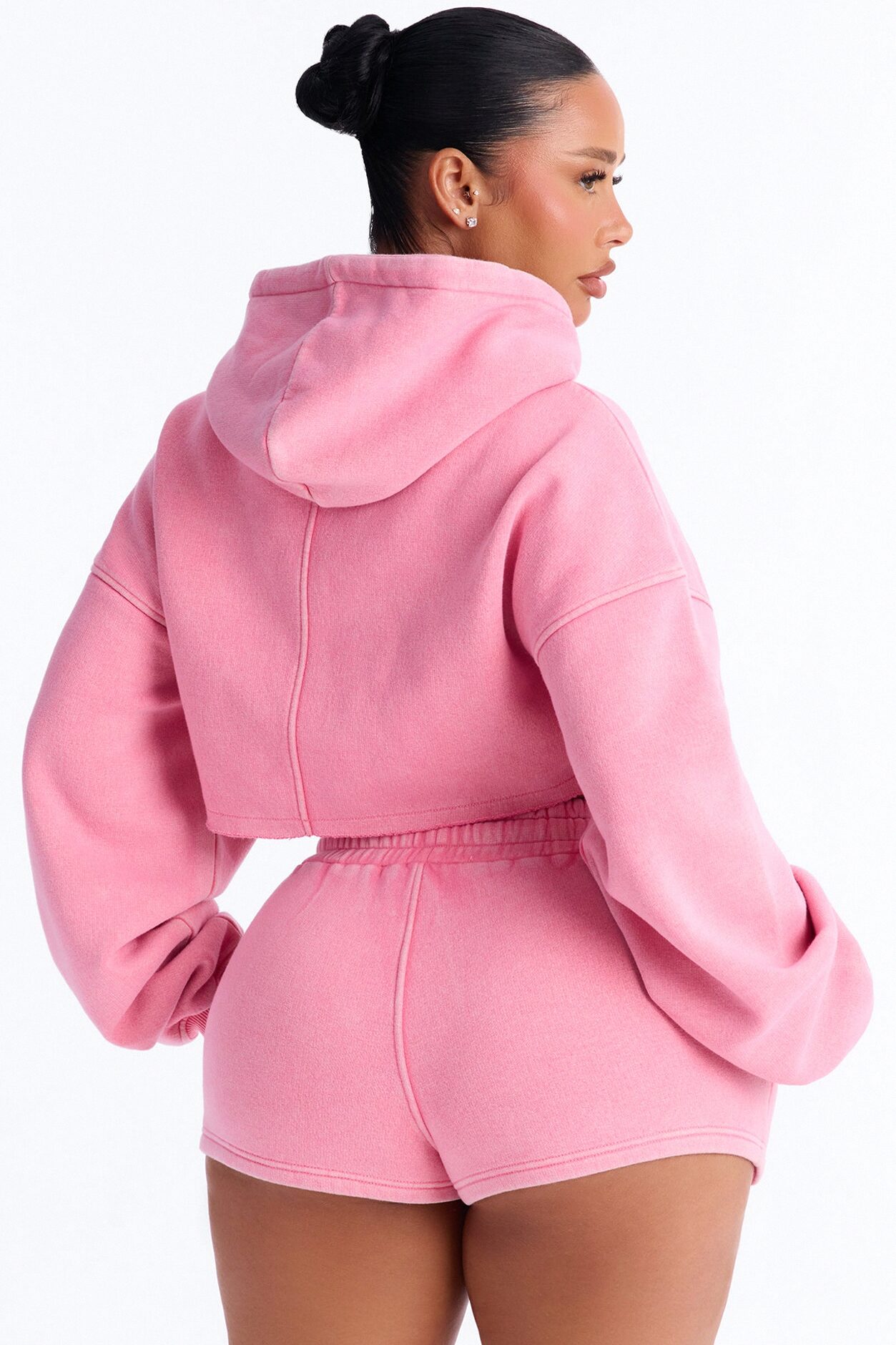 On The Go Washed Short Set - Pink